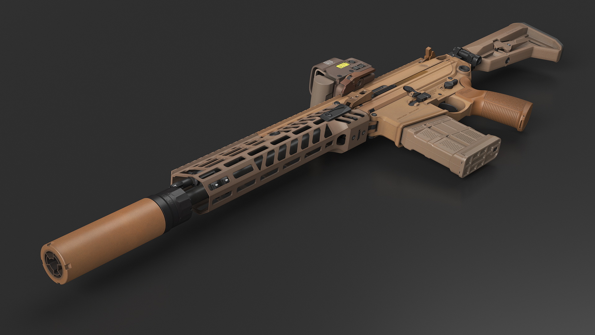 SIG XM7 Assault Rifle in Case 3D model