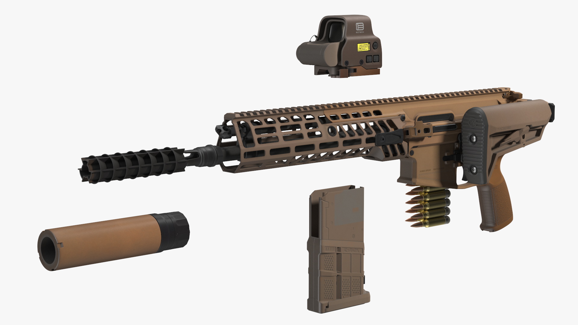 SIG XM7 Assault Rifle in Case 3D model