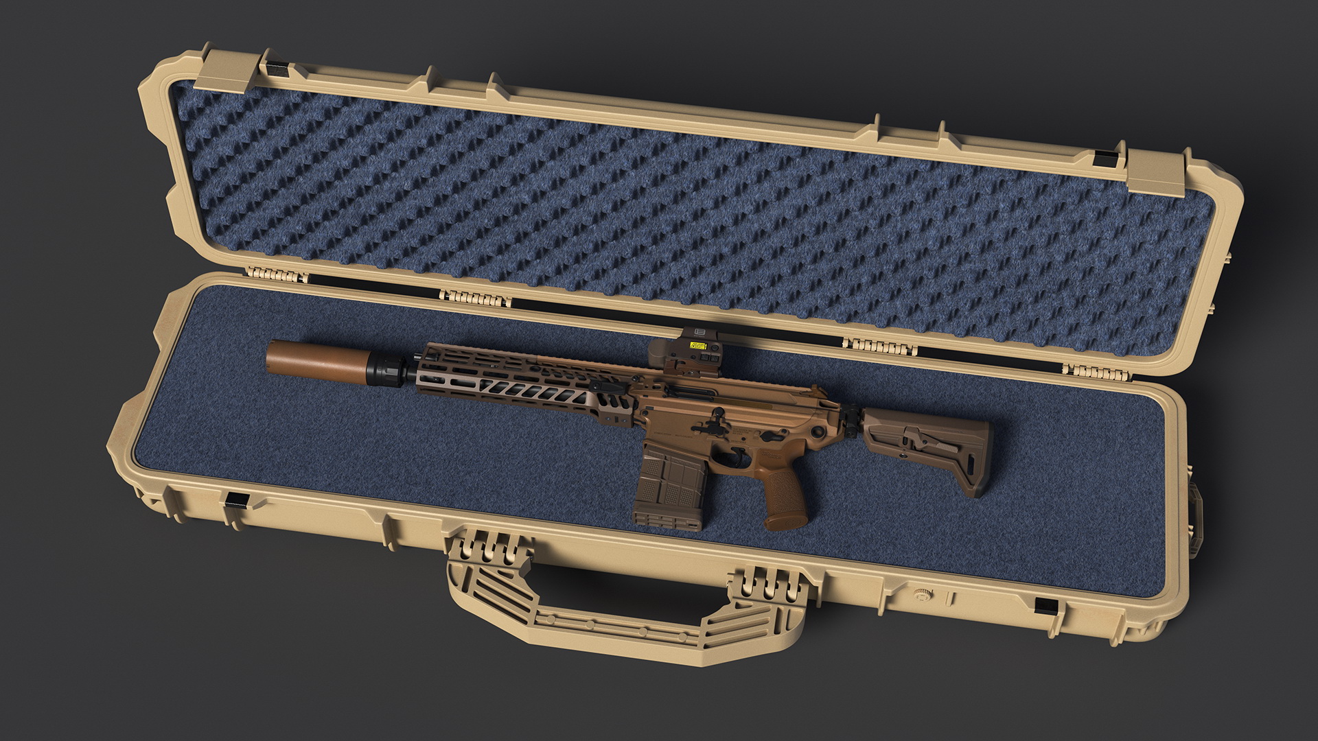 SIG XM7 Assault Rifle in Case 3D model
