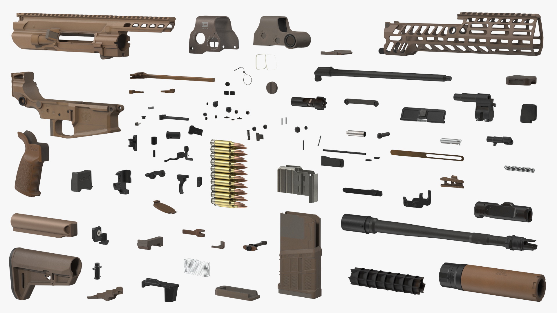SIG XM7 Assault Rifle in Case 3D model