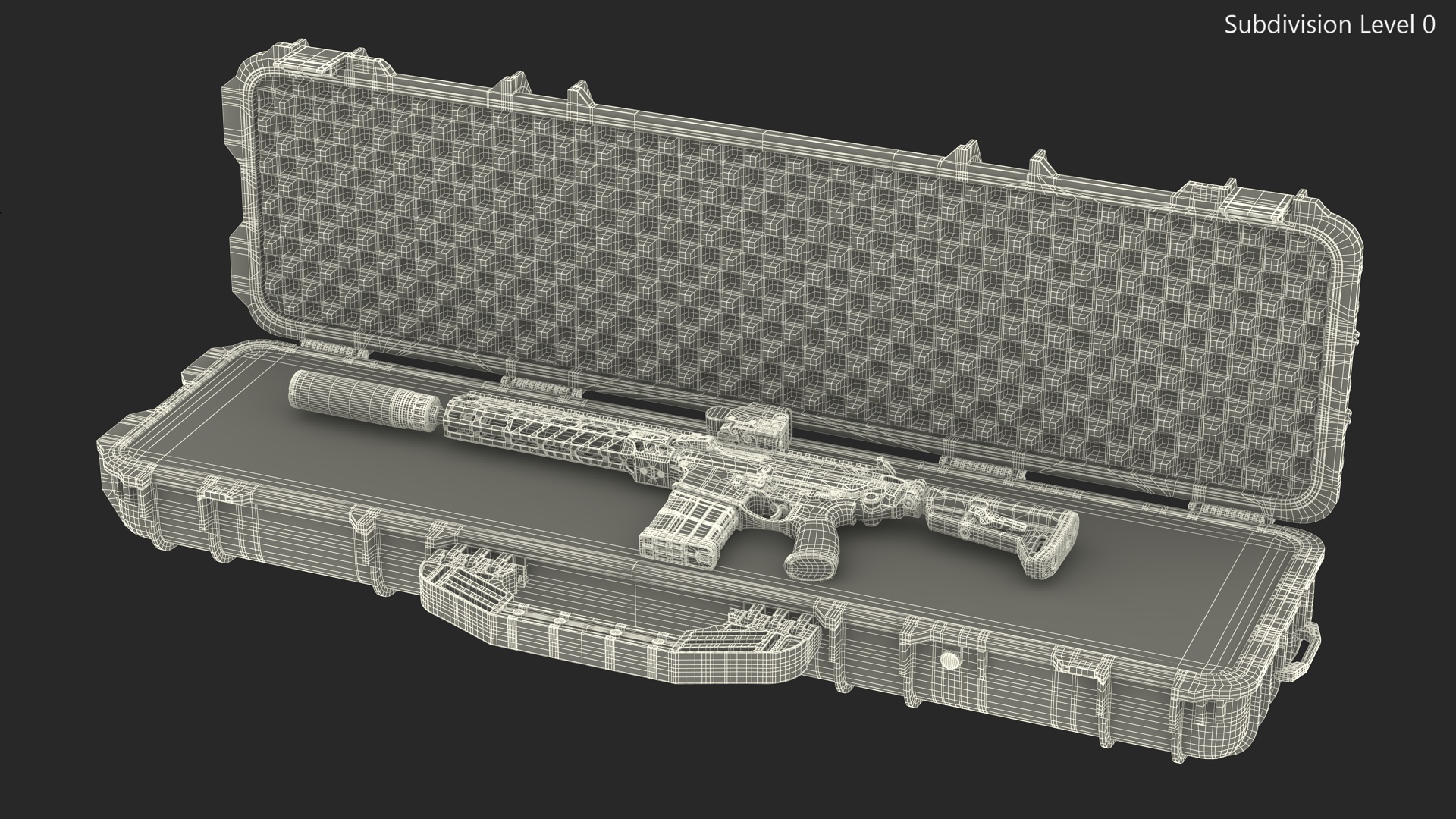 SIG XM7 Assault Rifle in Case 3D model