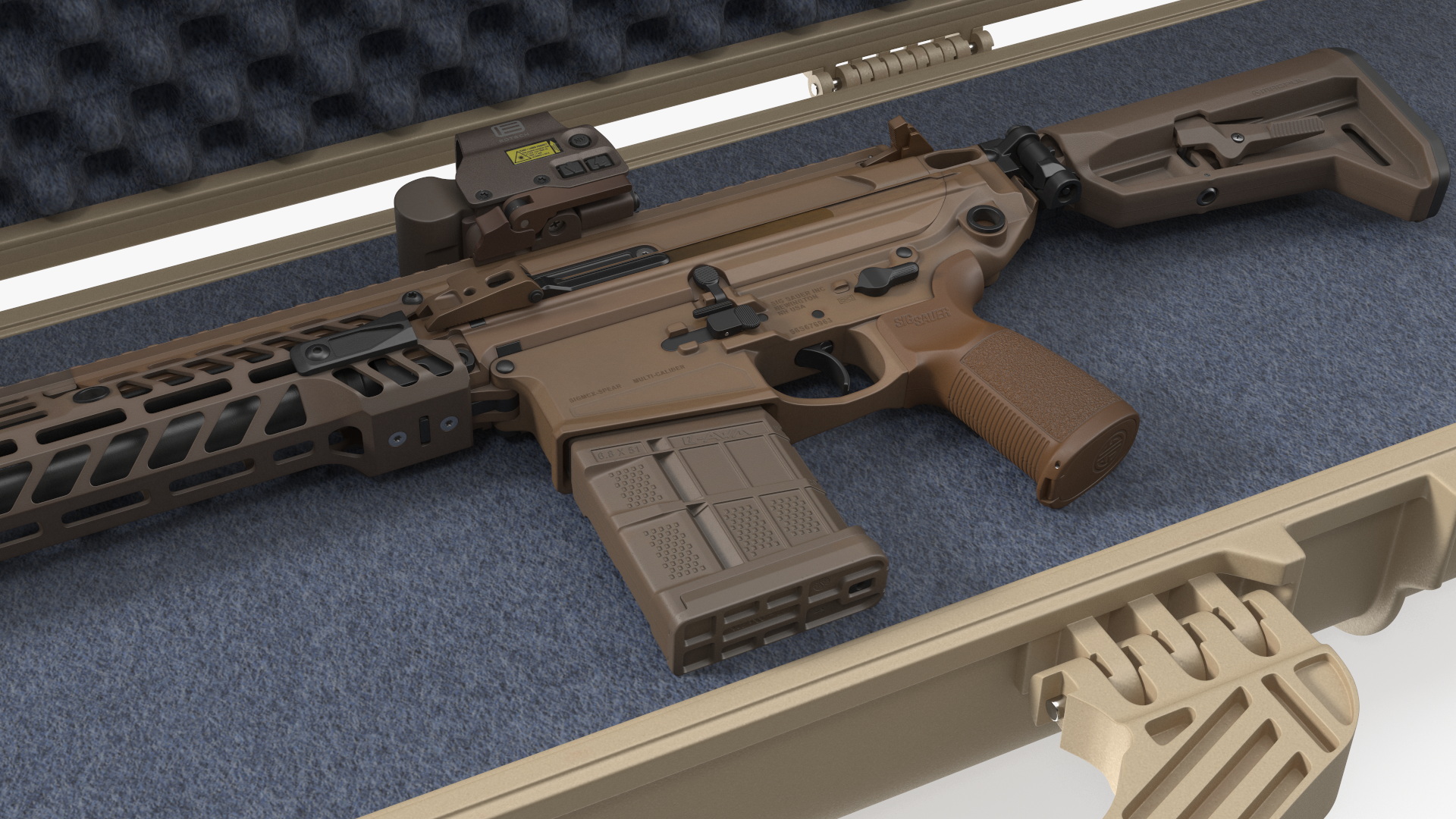 SIG XM7 Assault Rifle in Case 3D model