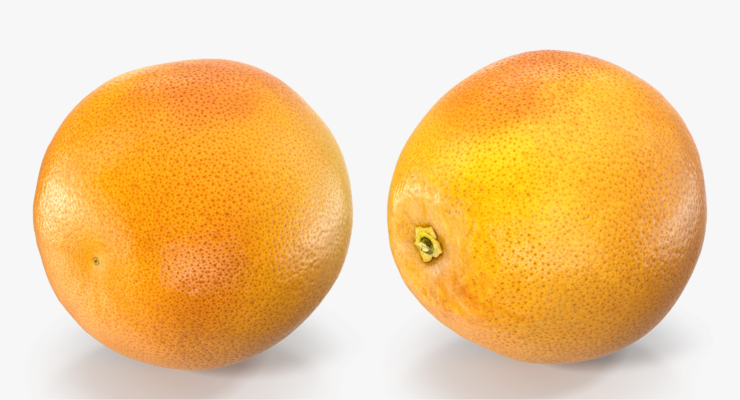 3D Whole Grapefruit