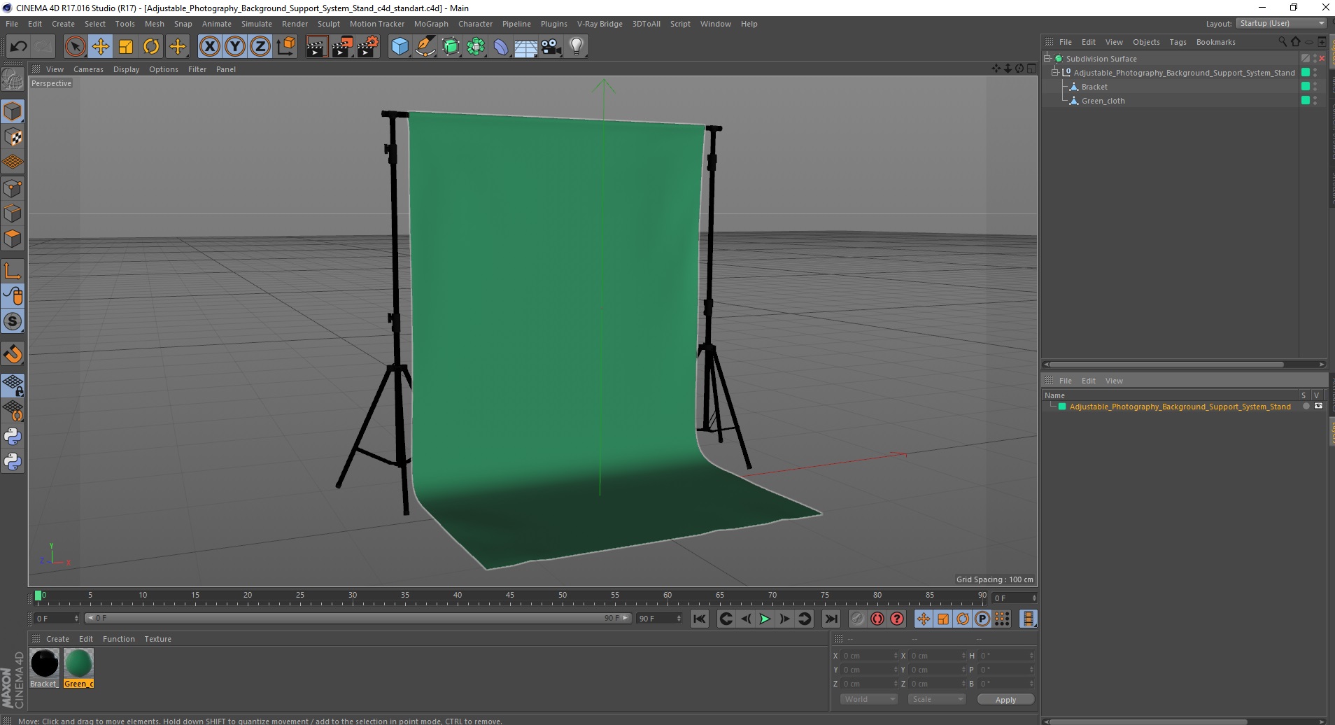 Adjustable Photography Background Support System Stand 3D model