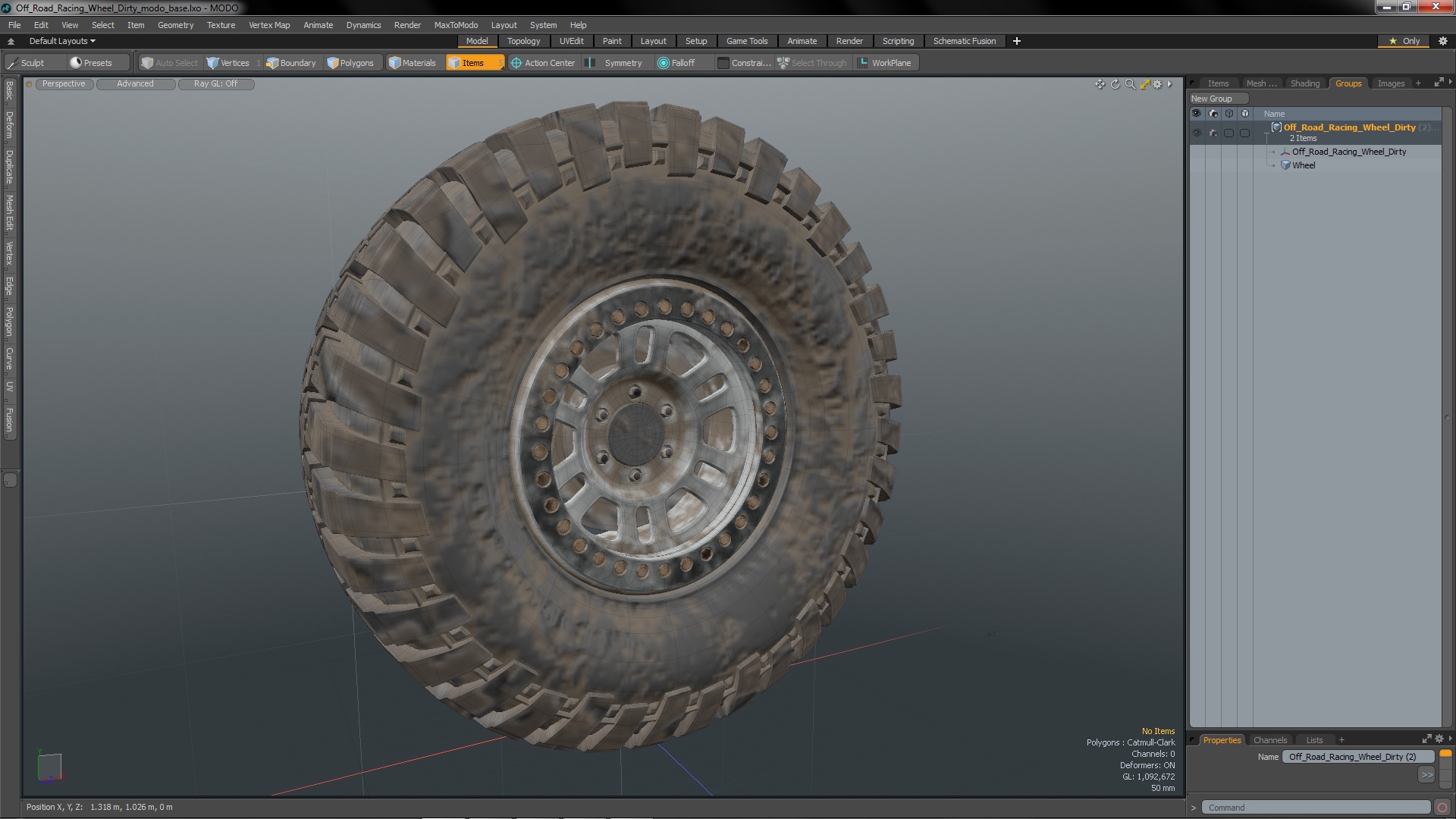 Off Road Racing Wheel Dirty 3D