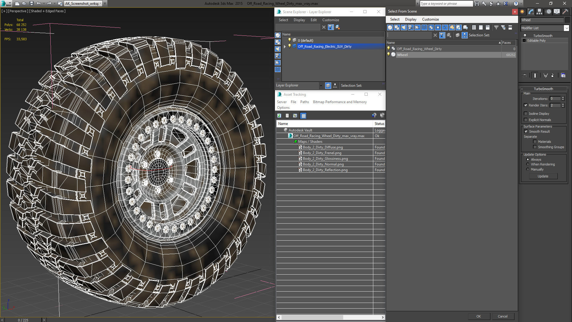 Off Road Racing Wheel Dirty 3D