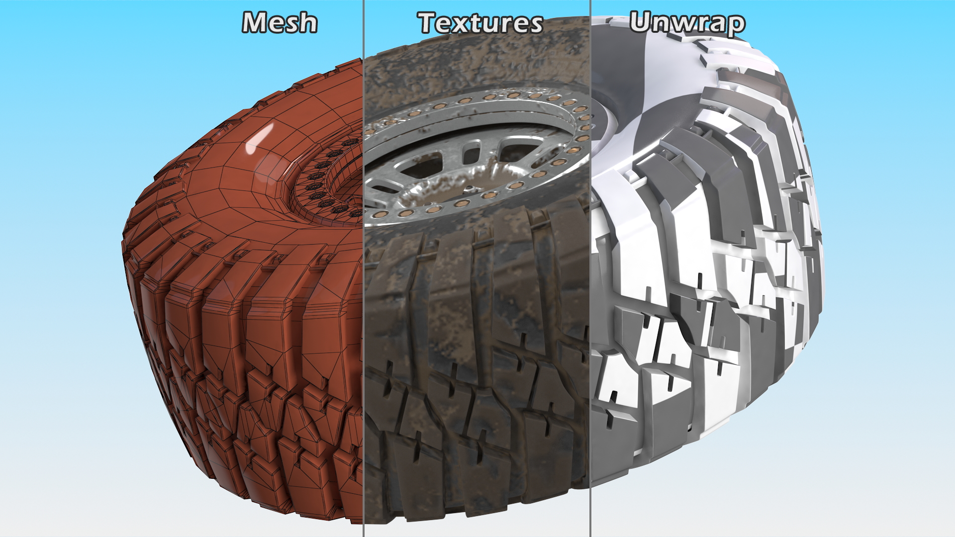 Off Road Racing Wheel Dirty 3D