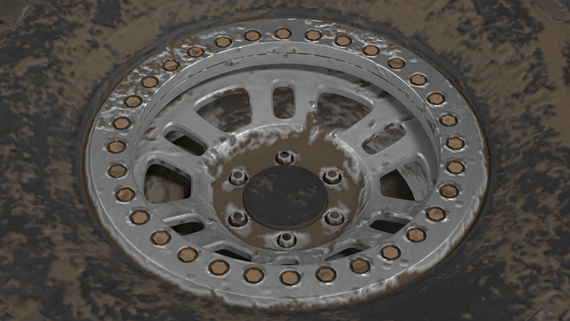 Off Road Racing Wheel Dirty 3D