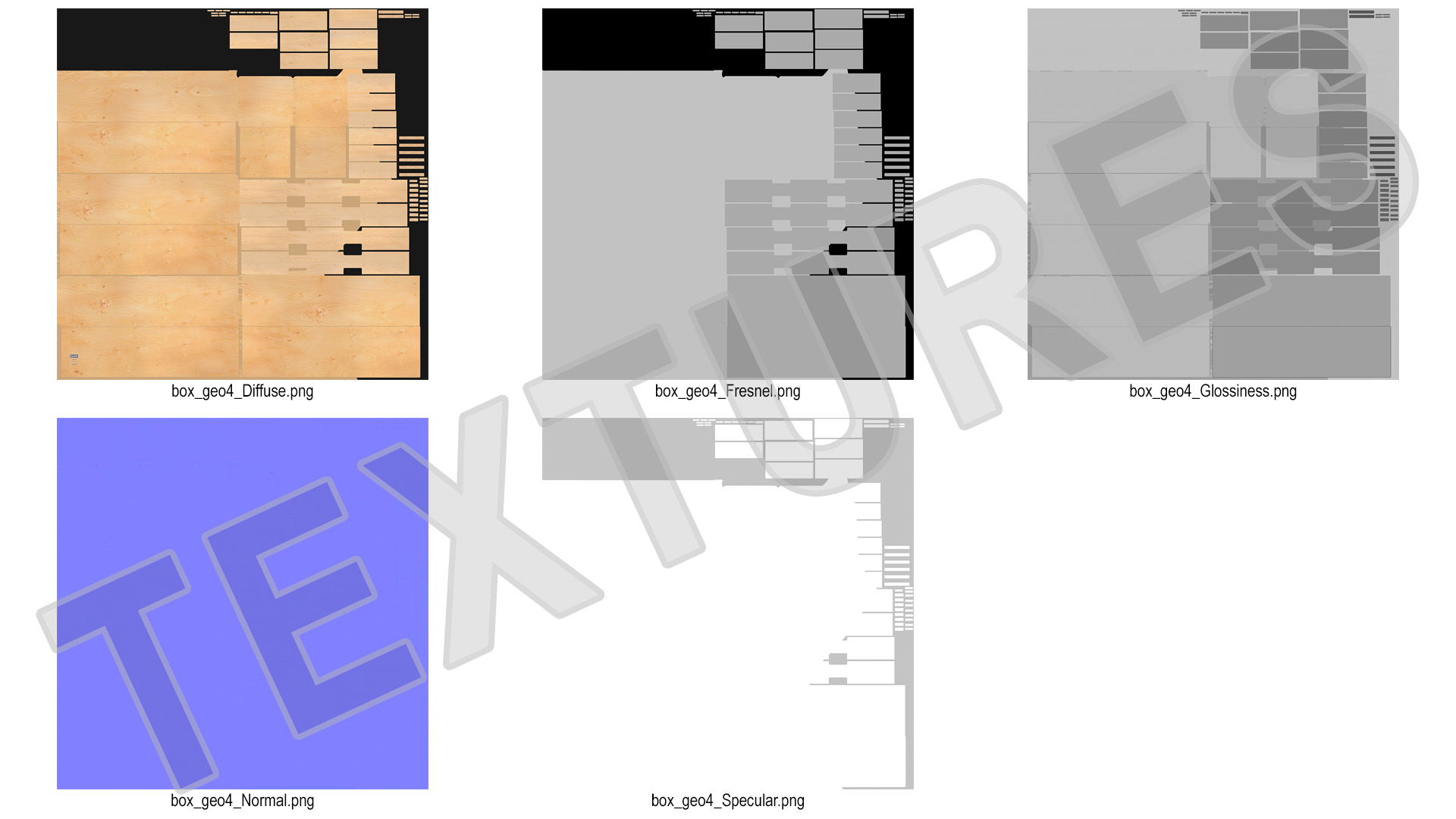 3D model Wooden Box with Pallet 84x24 Inches