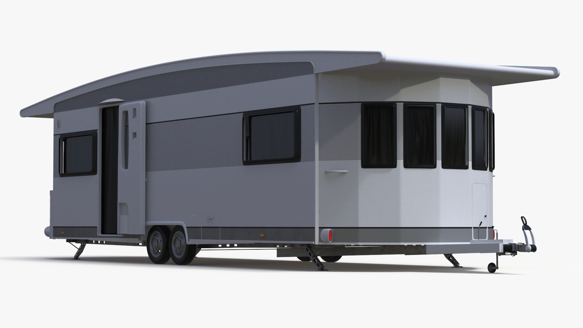 LANDHAUS Hobby Caravan Rigged 3D model