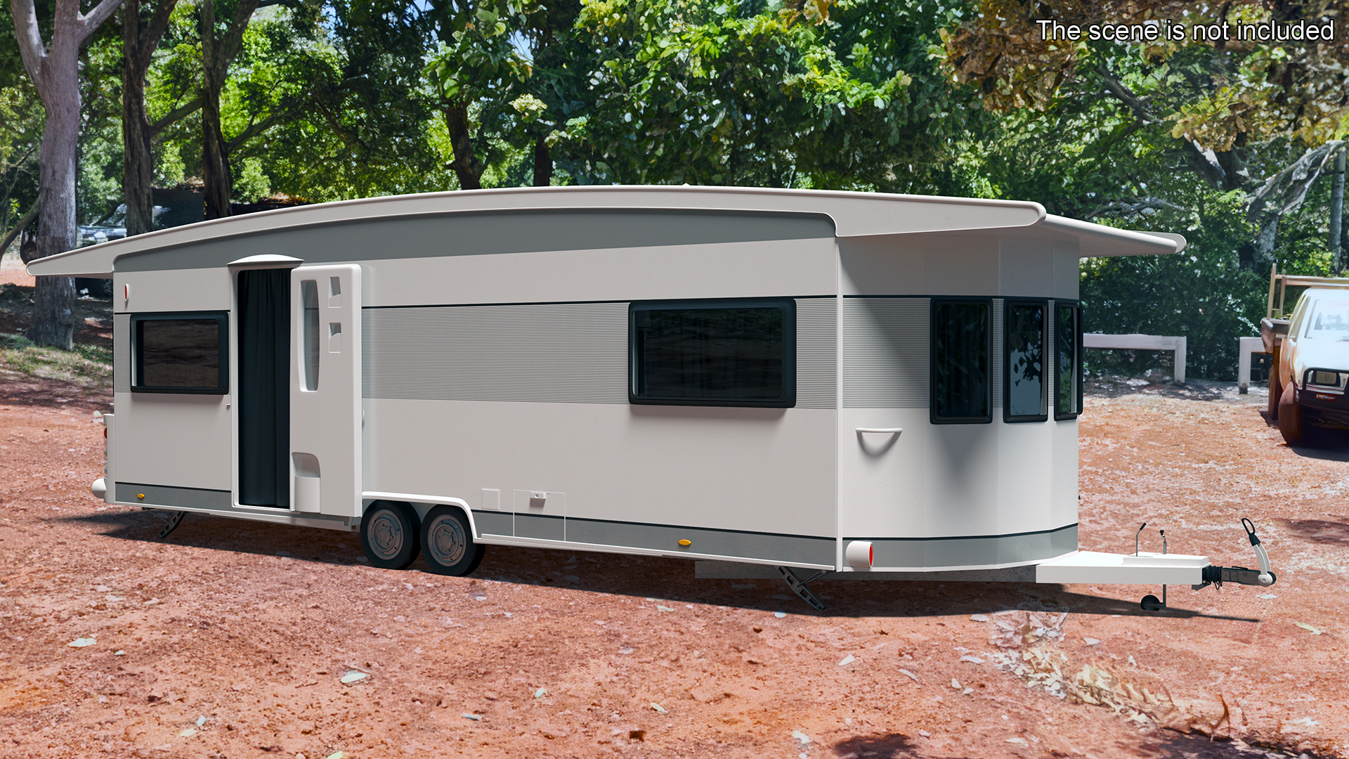 LANDHAUS Hobby Caravan Rigged 3D model