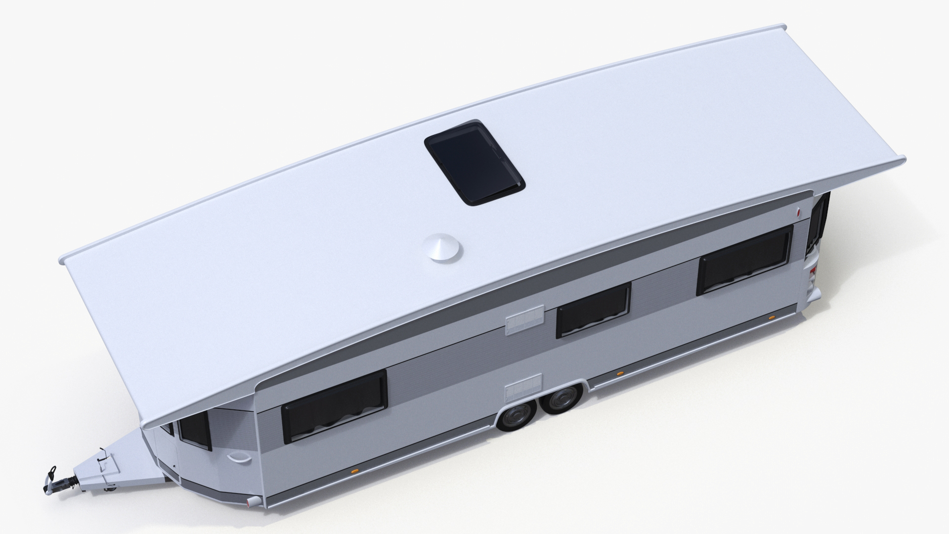LANDHAUS Hobby Caravan Rigged 3D model