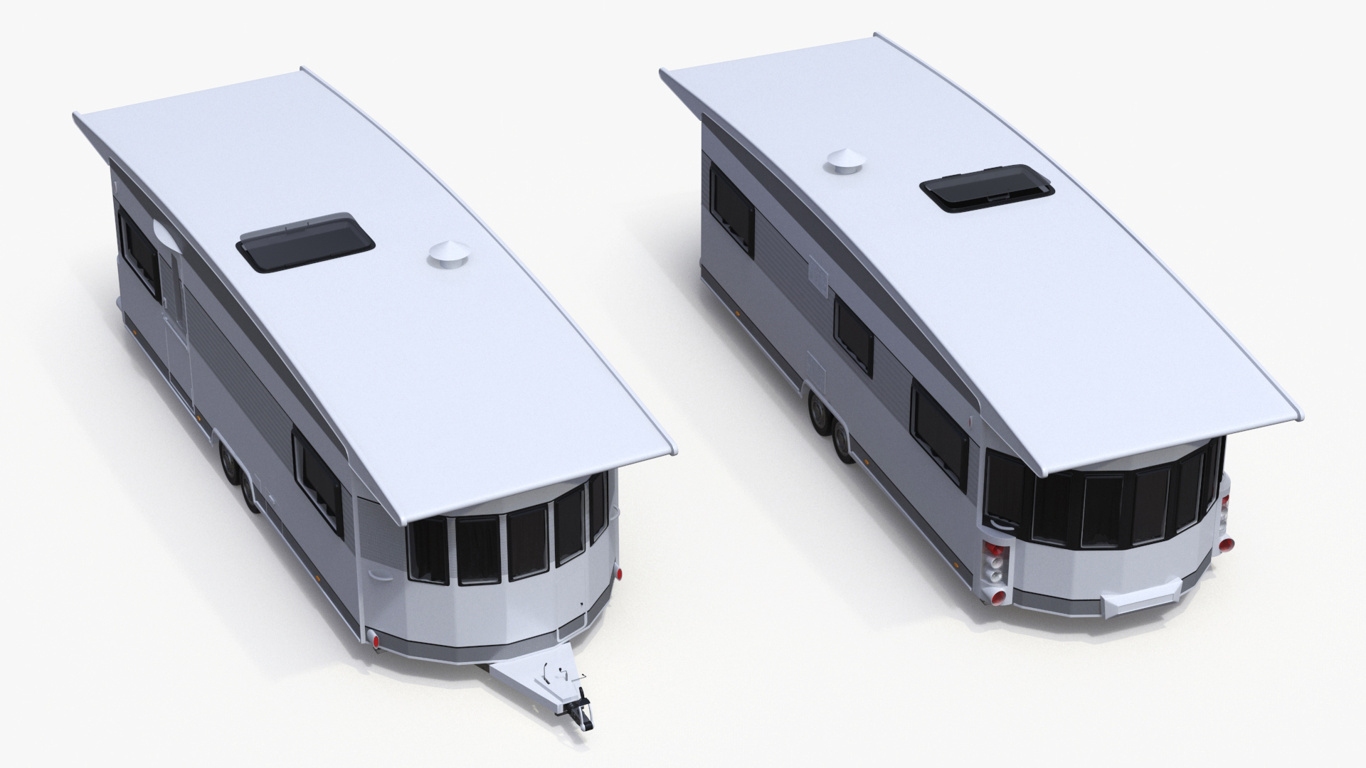 LANDHAUS Hobby Caravan Rigged 3D model