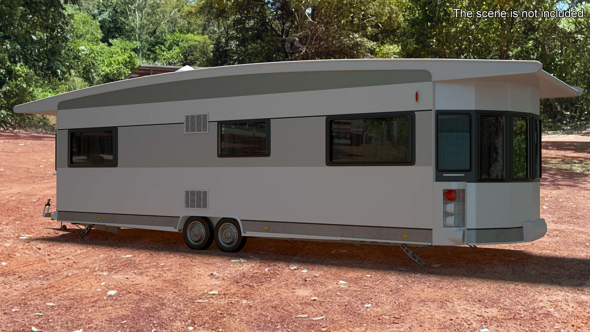 LANDHAUS Hobby Caravan Rigged 3D model
