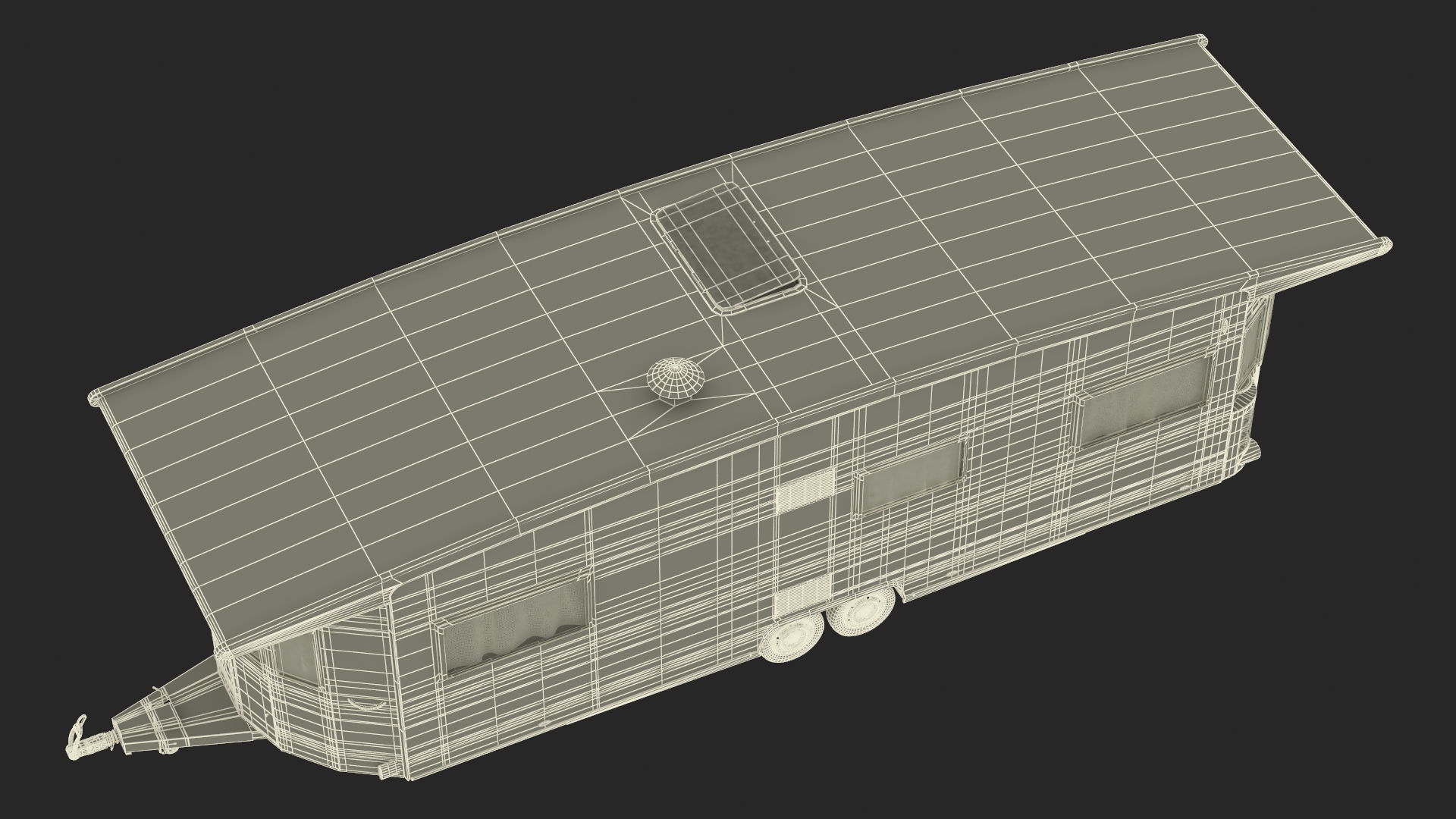 LANDHAUS Hobby Caravan Rigged 3D model
