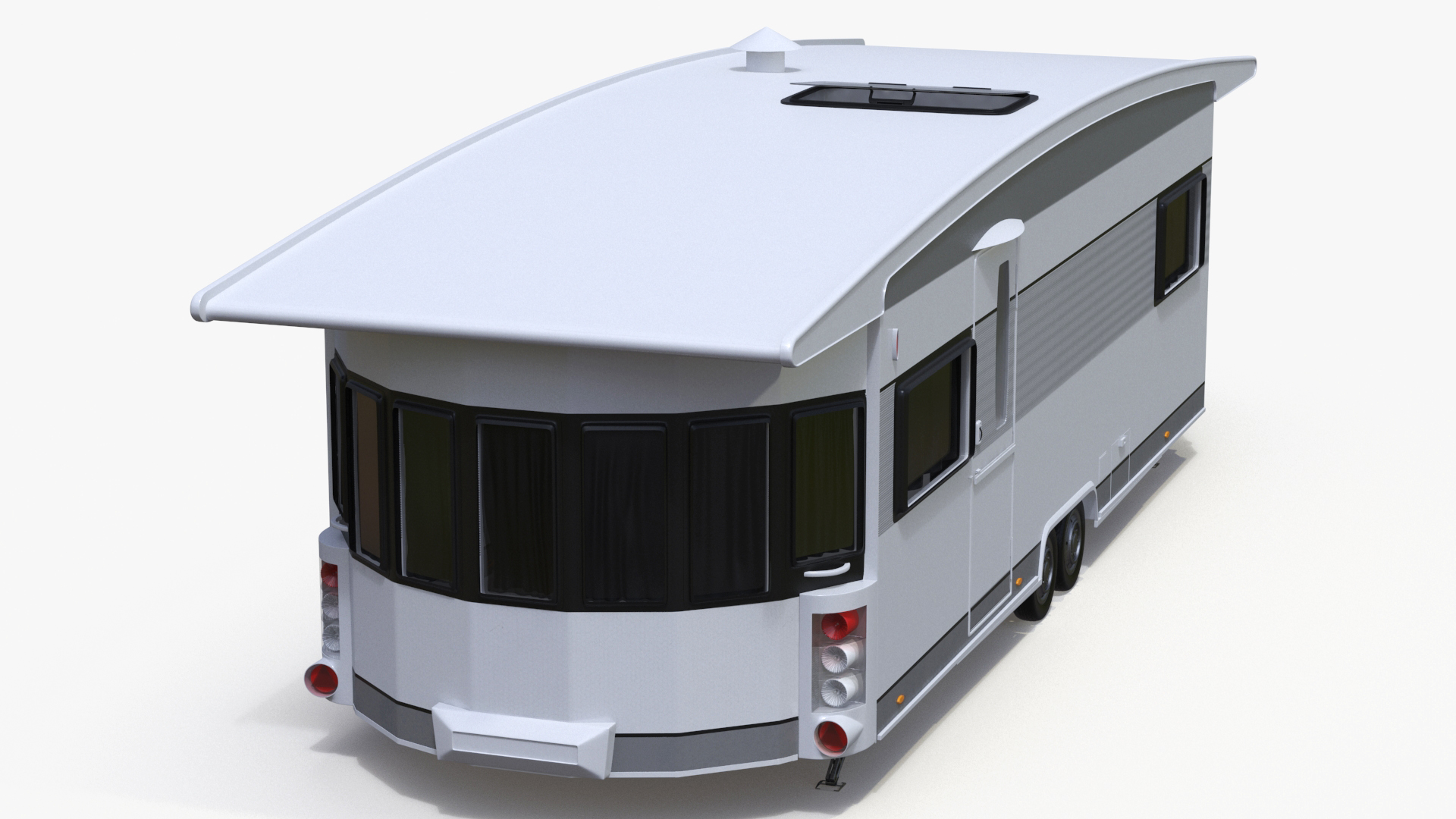 LANDHAUS Hobby Caravan Rigged 3D model