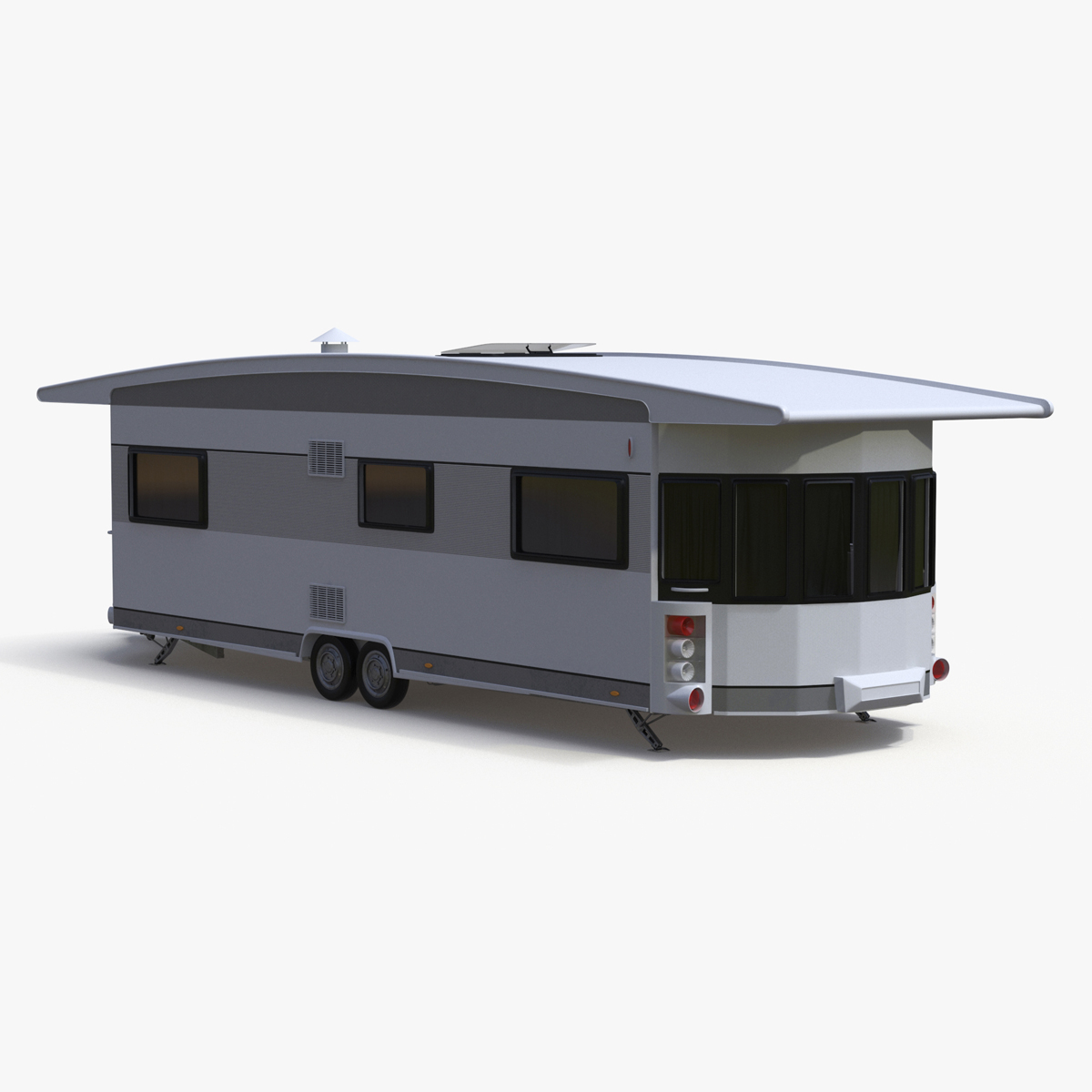 LANDHAUS Hobby Caravan Rigged 3D model
