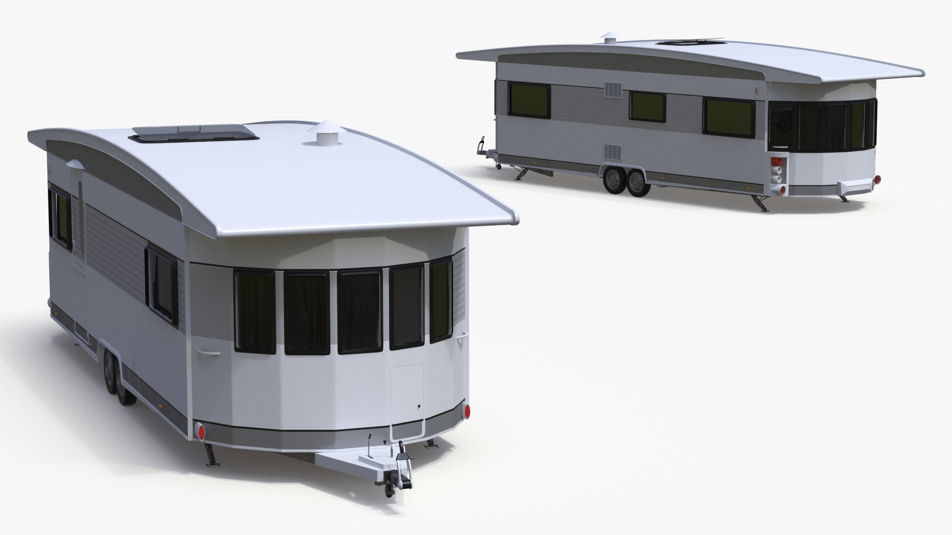 LANDHAUS Hobby Caravan Rigged 3D model