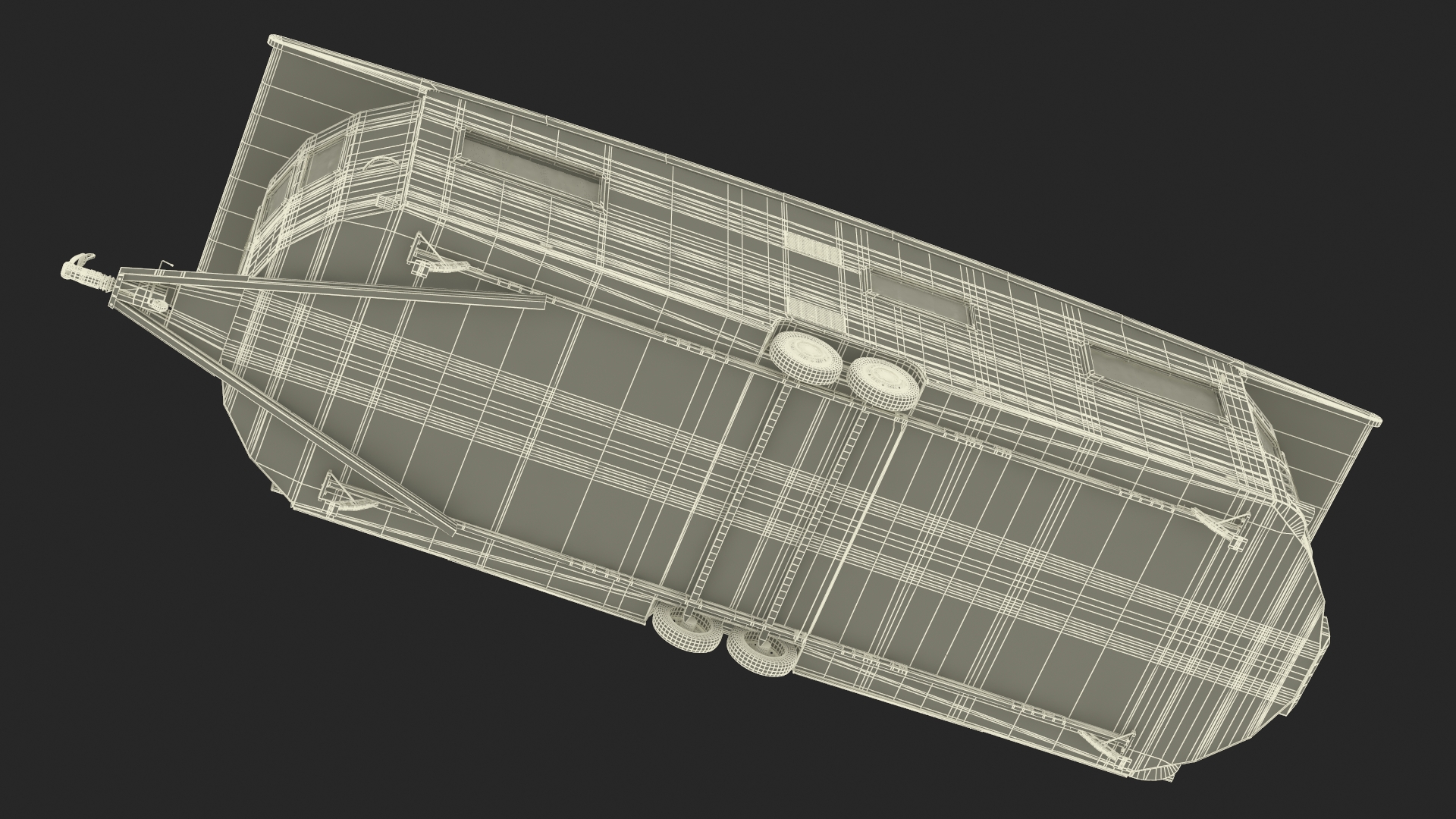 LANDHAUS Hobby Caravan Rigged 3D model