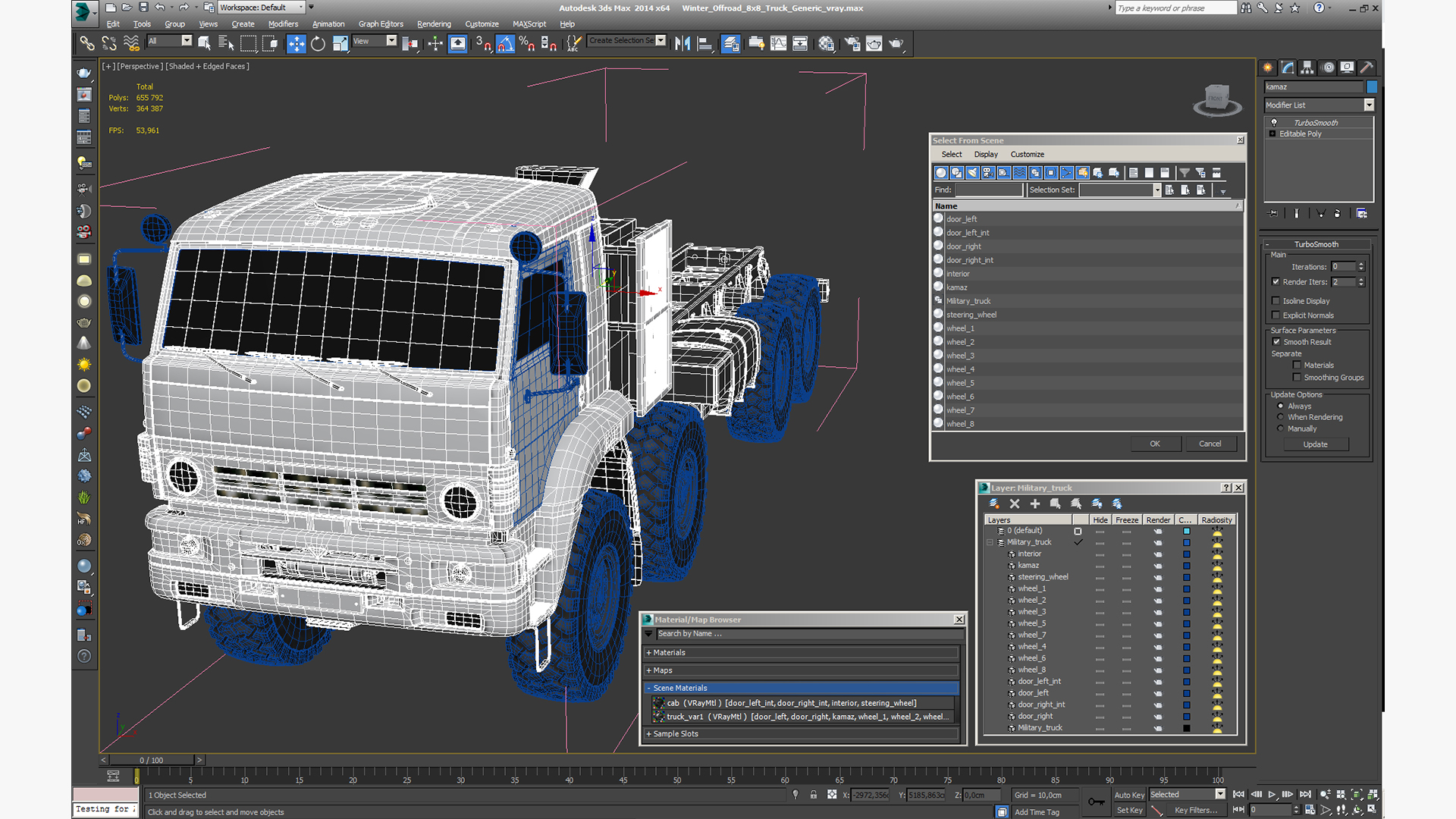Winter Offroad 8x8 Truck Generic 3D