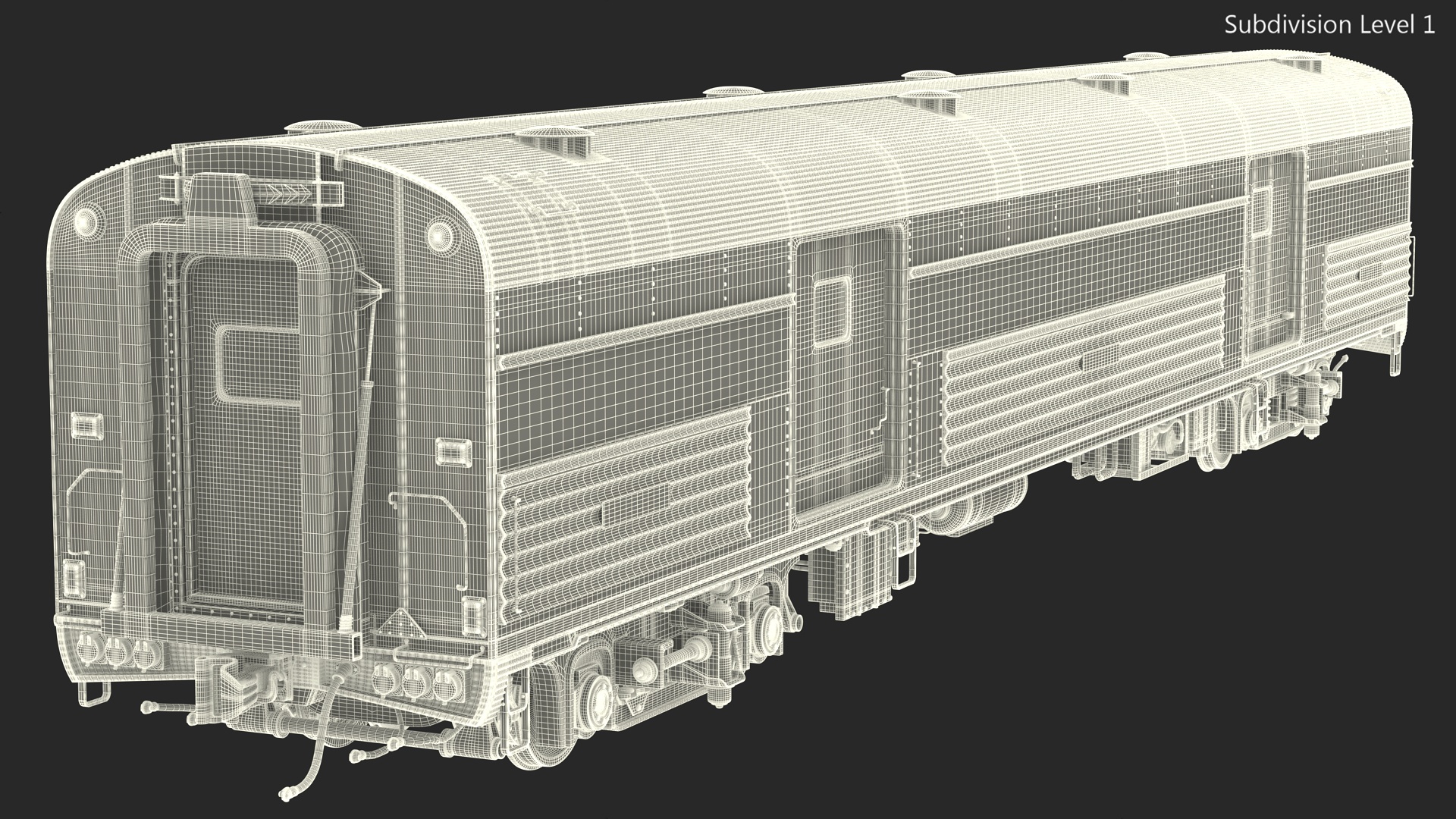 3D model Heritage Baggage Car