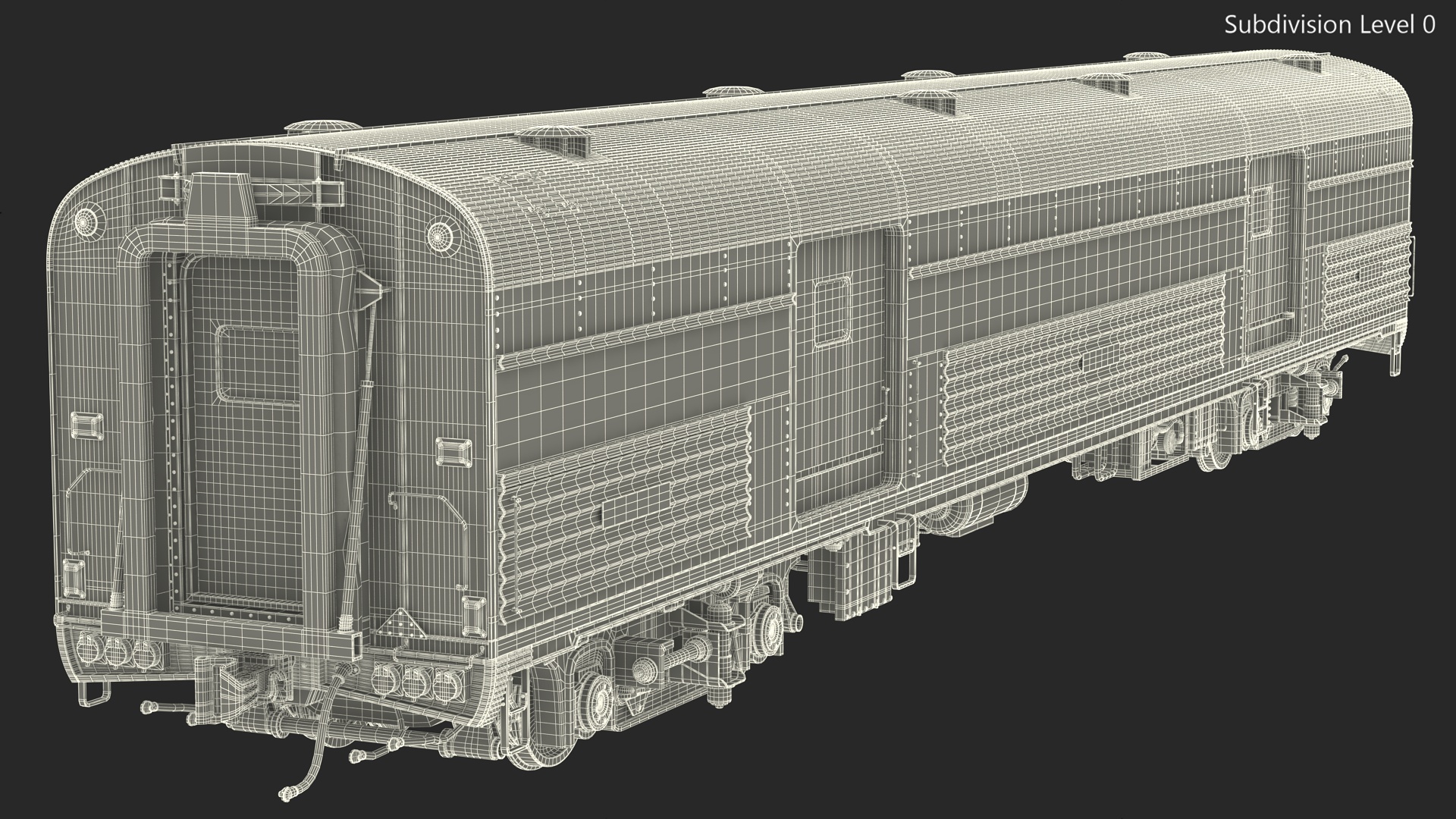 3D model Heritage Baggage Car