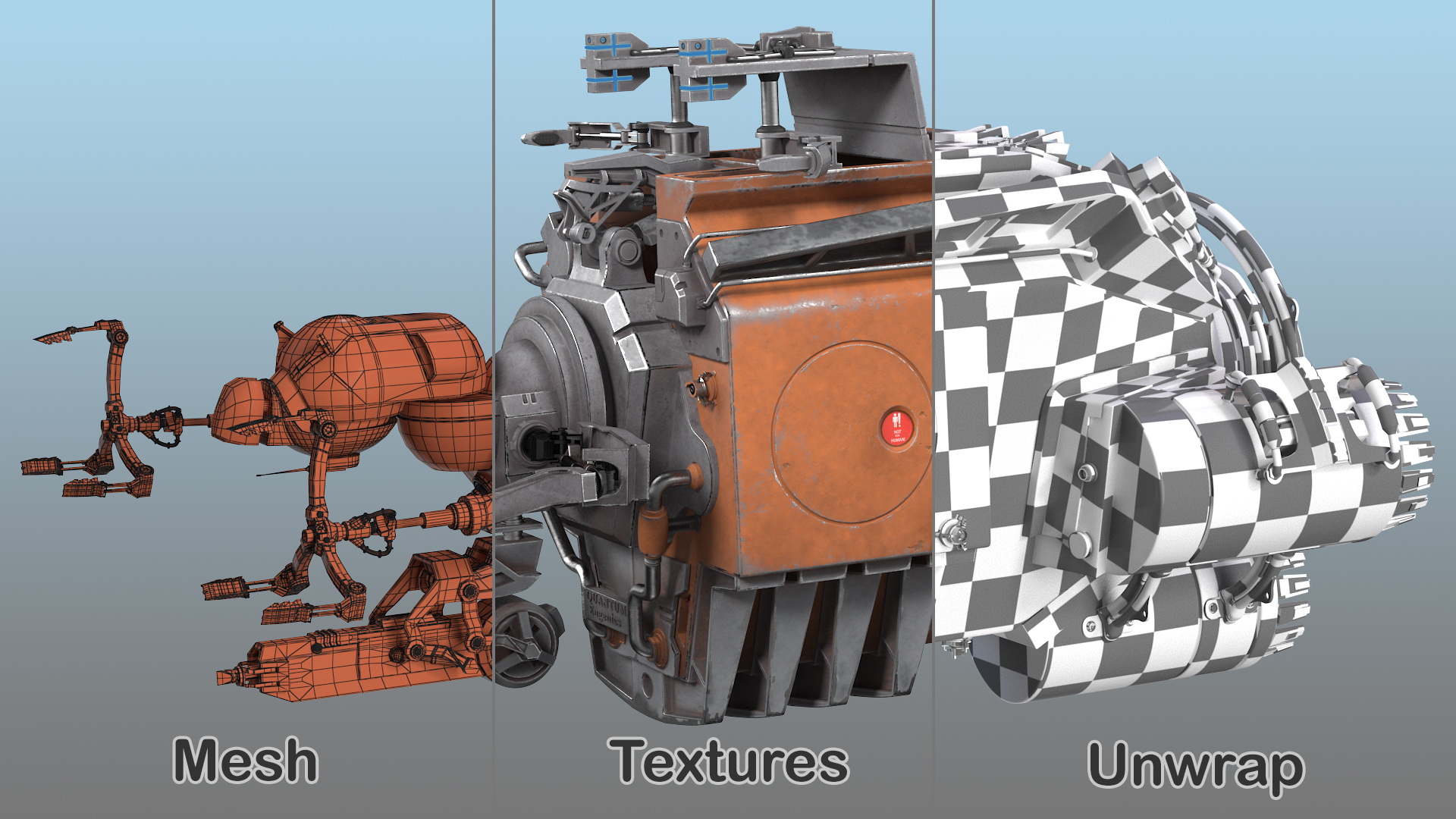 3D Sci Fi Space Debris Collector Spaceship Rigged