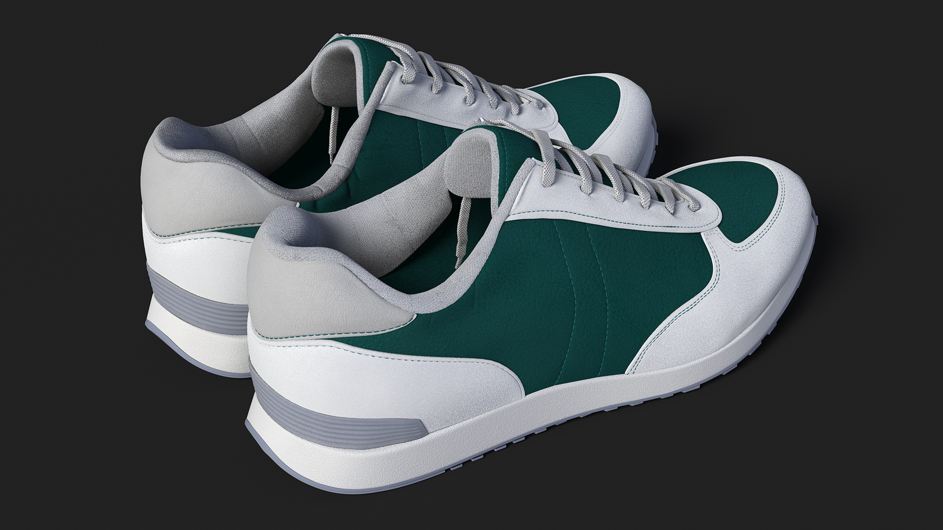 3D Casual Athletic Sneakers Fur model
