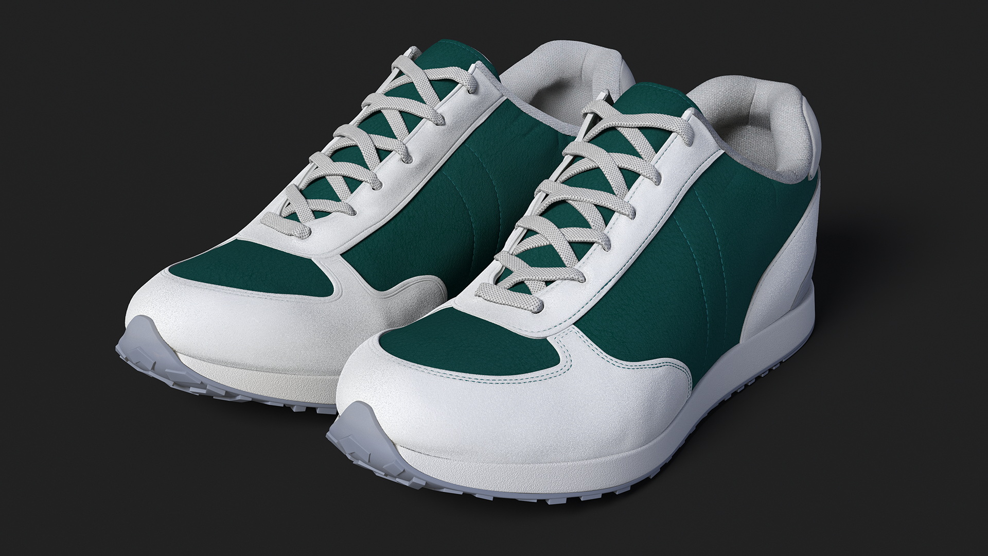 3D Casual Athletic Sneakers Fur model
