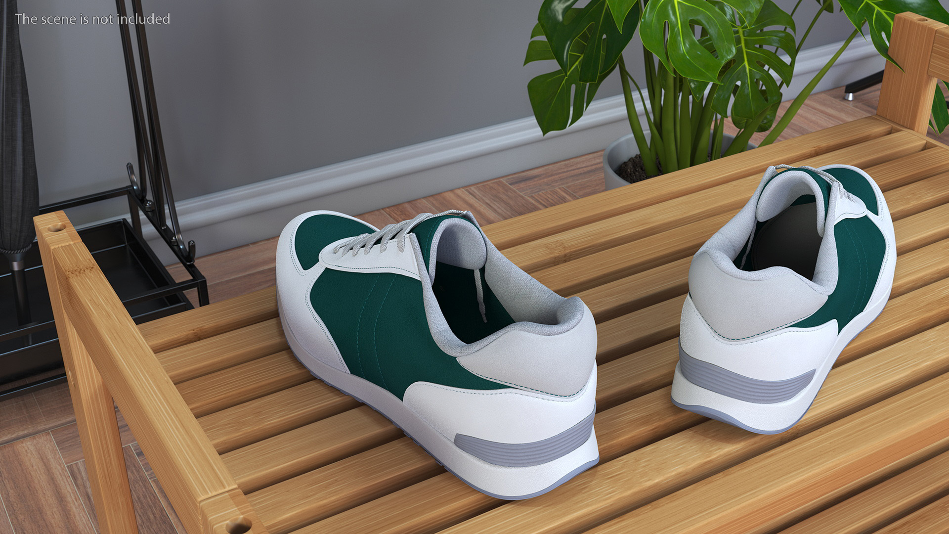 3D Casual Athletic Sneakers Fur model