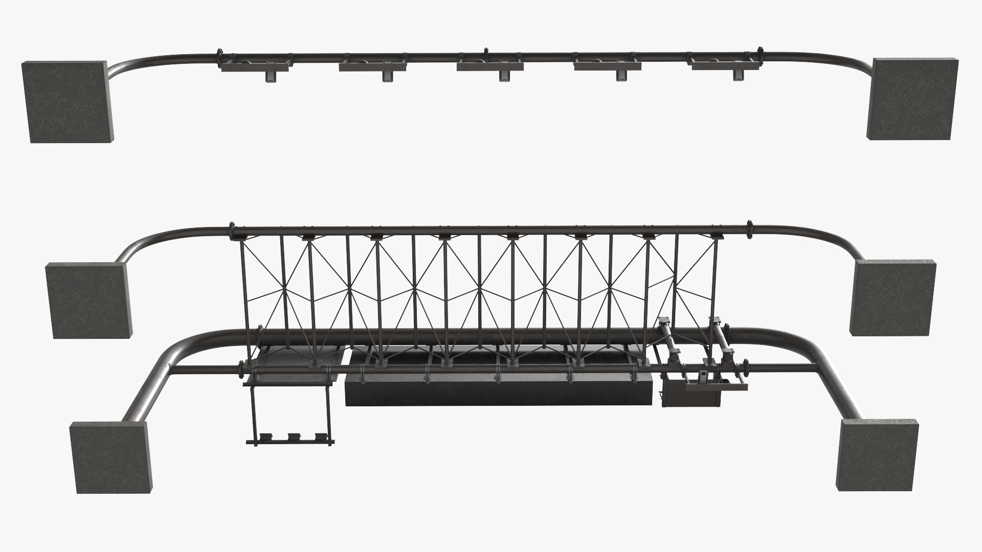 Roadway Sign Support Structure Set Simplified - view 4
