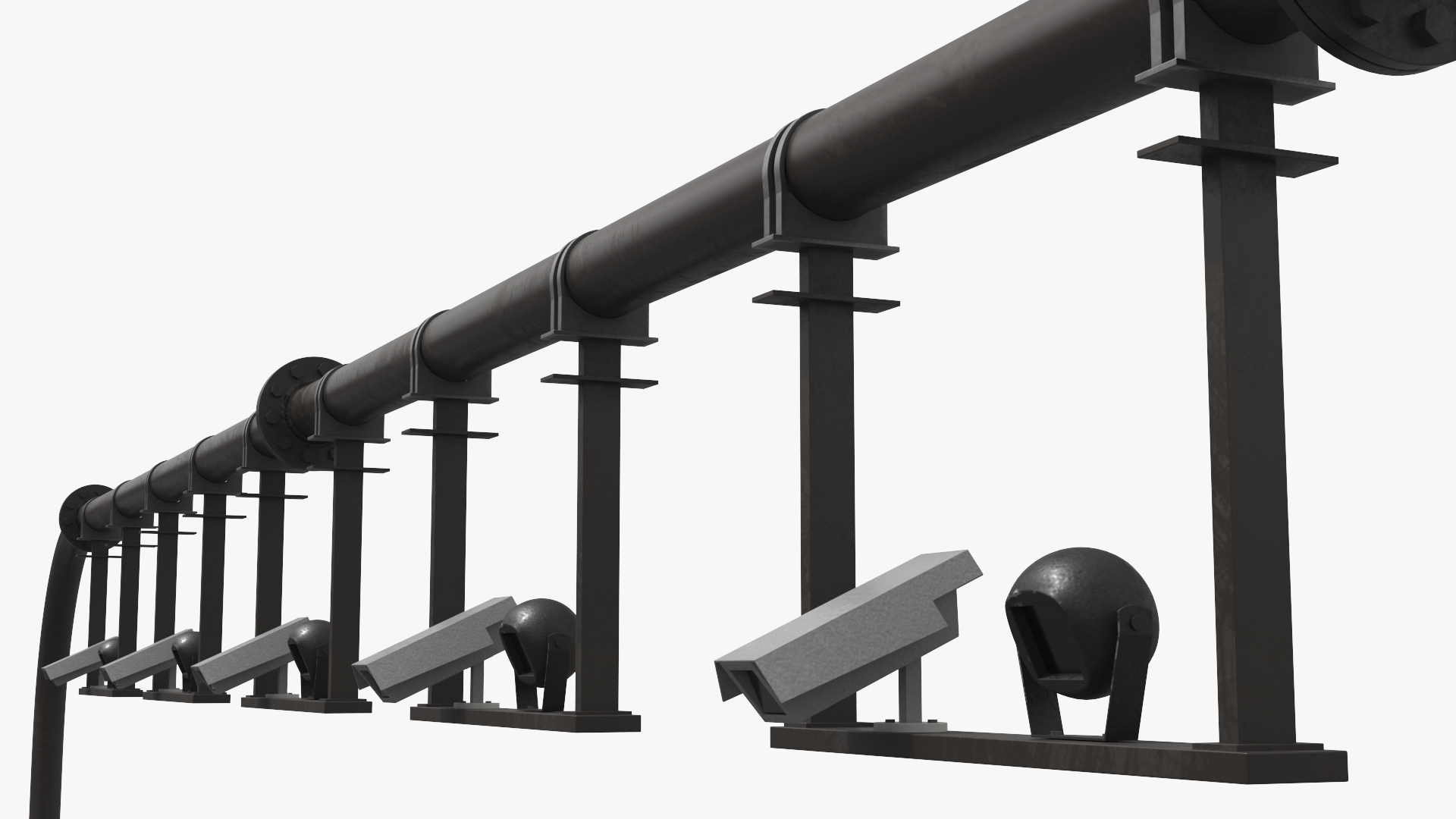 Roadway Sign Support Structure Set Simplified - view 6