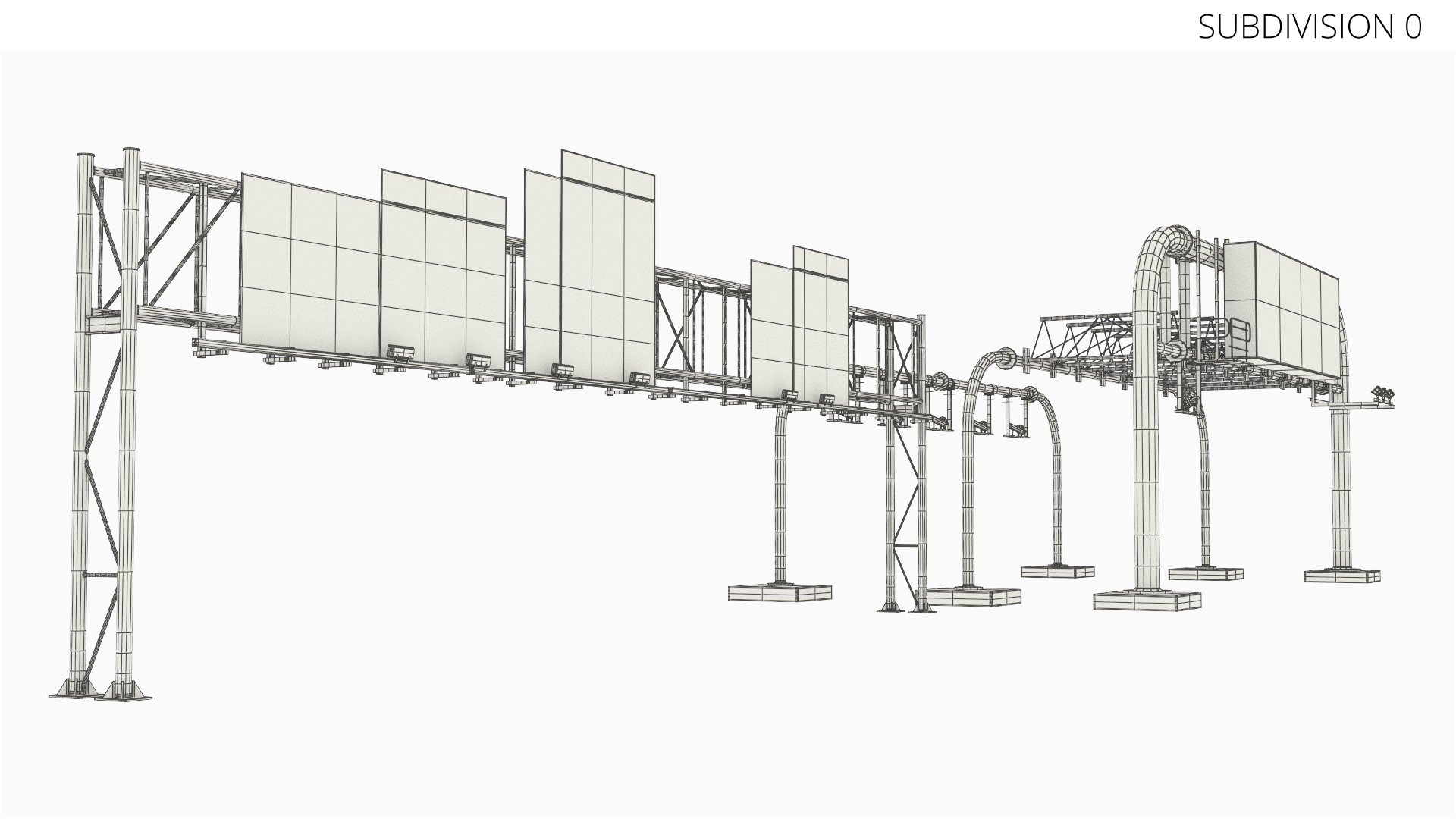 Roadway Sign Support Structure Set Simplified - view 10