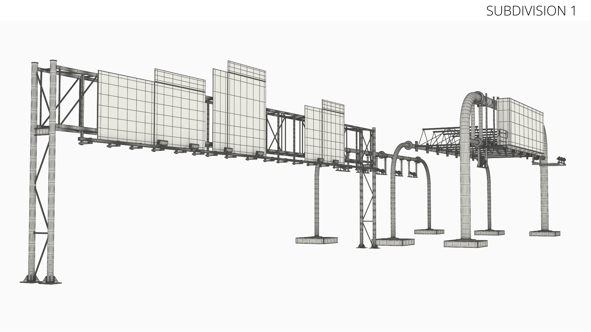 Roadway Sign Support Structure Set Simplified - view 11