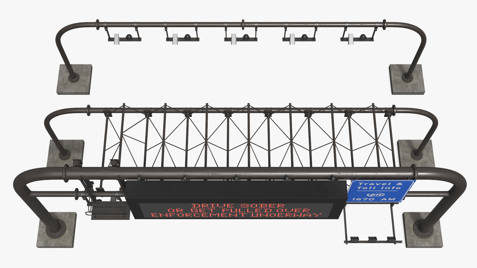 Roadway Sign Support Structure Set Simplified - view 3