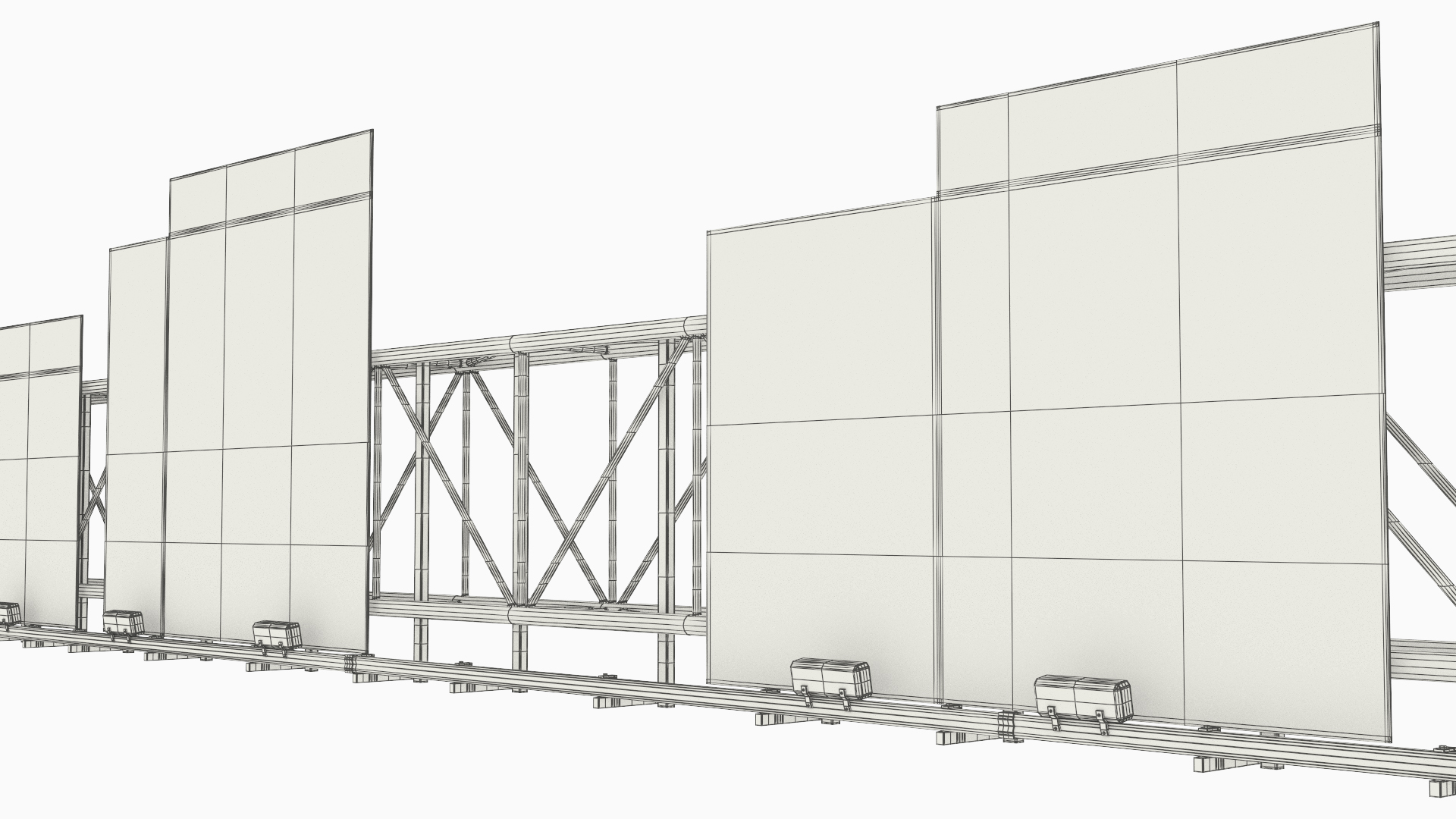 Roadway Sign Support Structure Set Simplified - view 12
