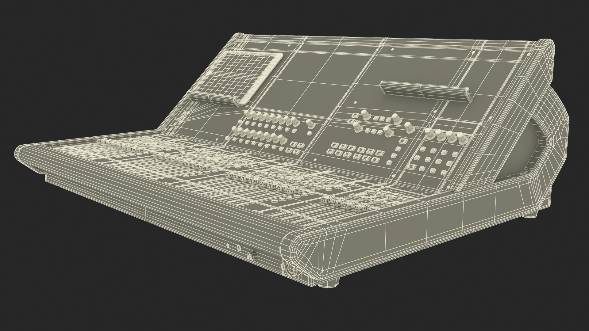 3D Live Mixing Console Roland M-5000 Lights On model