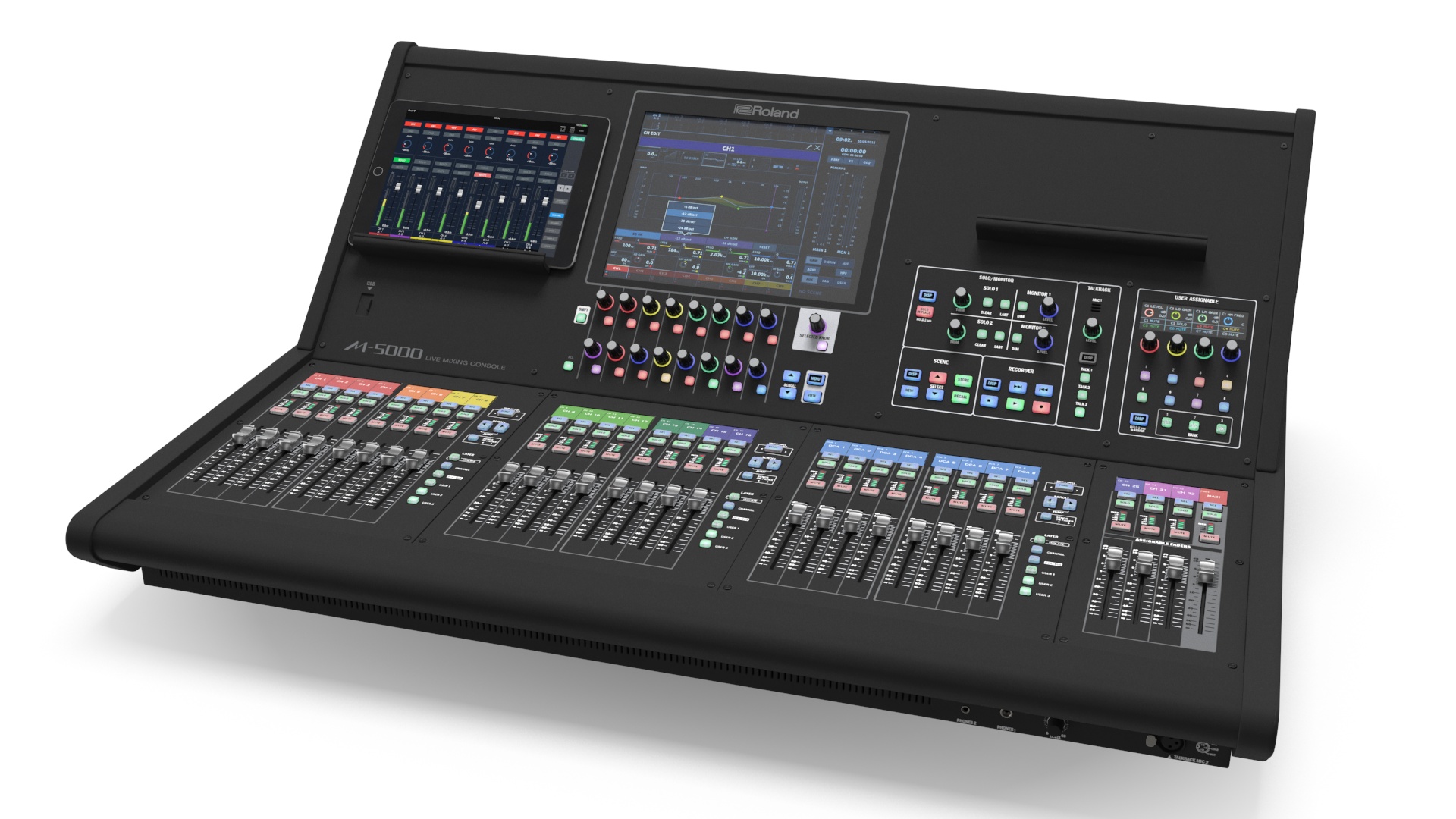 3D Live Mixing Console Roland M-5000 Lights On model
