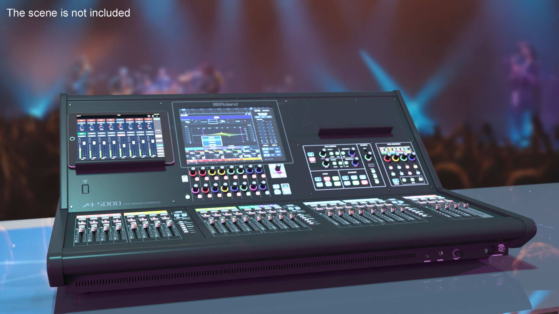 3D Live Mixing Console Roland M-5000 Lights On model