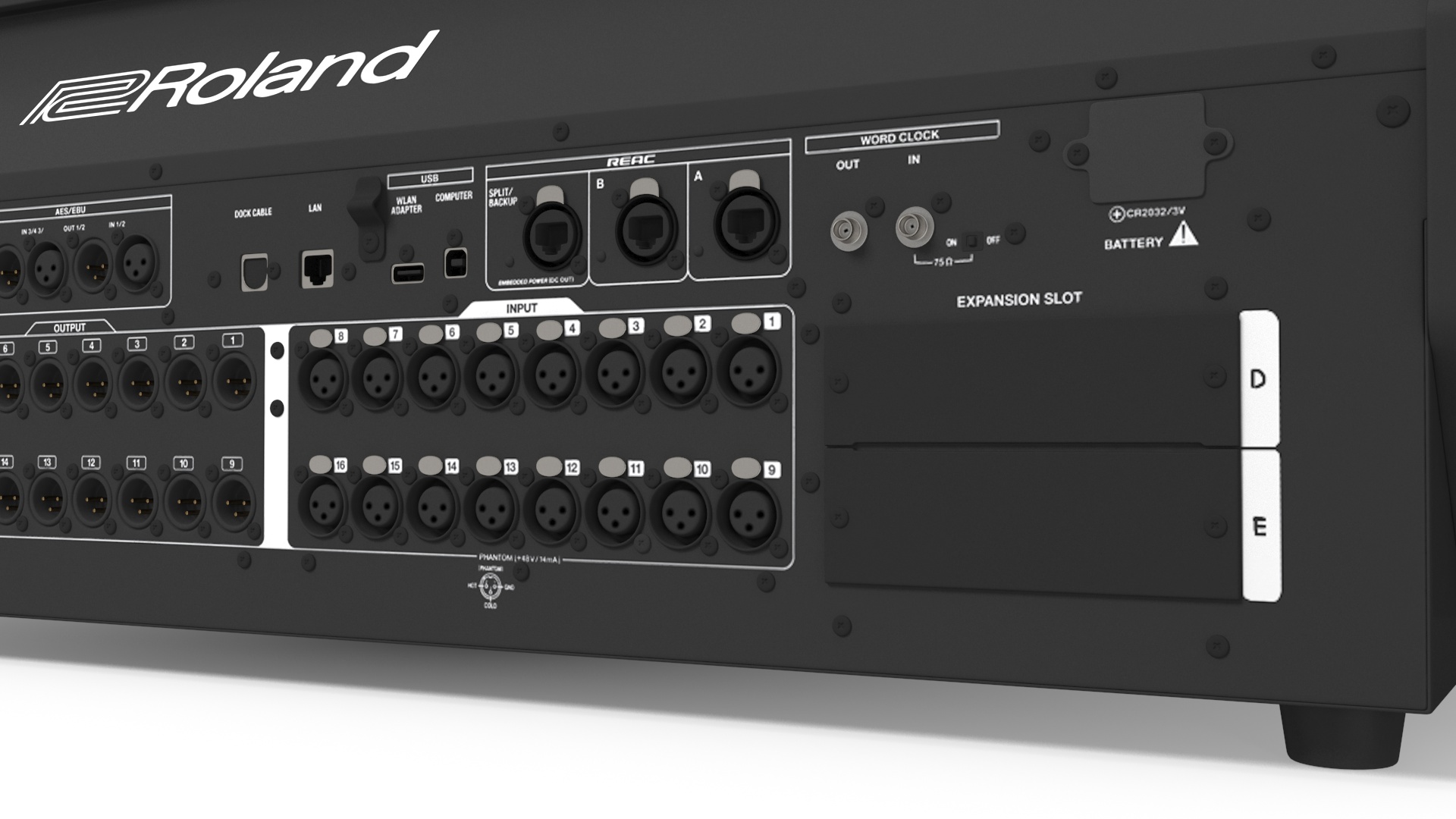 3D Live Mixing Console Roland M-5000 Lights On model