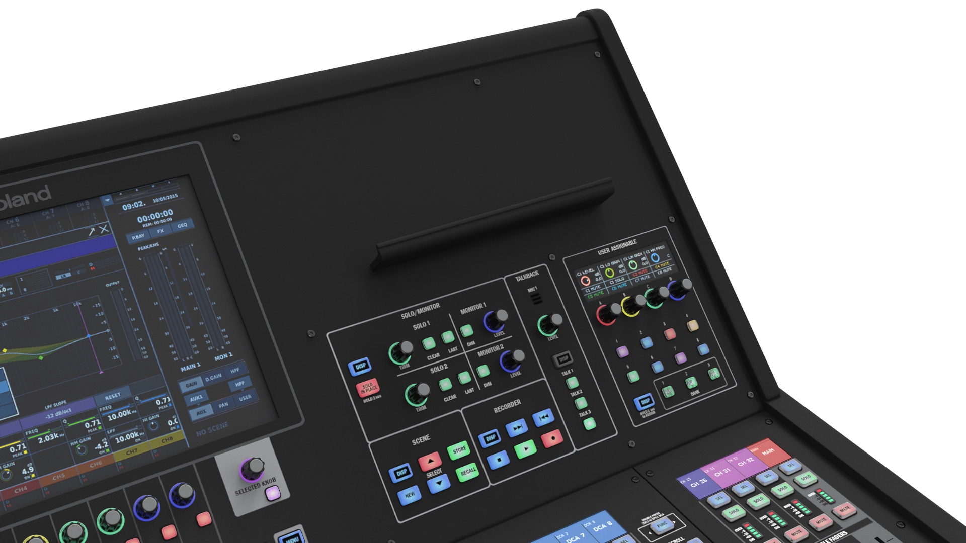 3D Live Mixing Console Roland M-5000 Lights On model