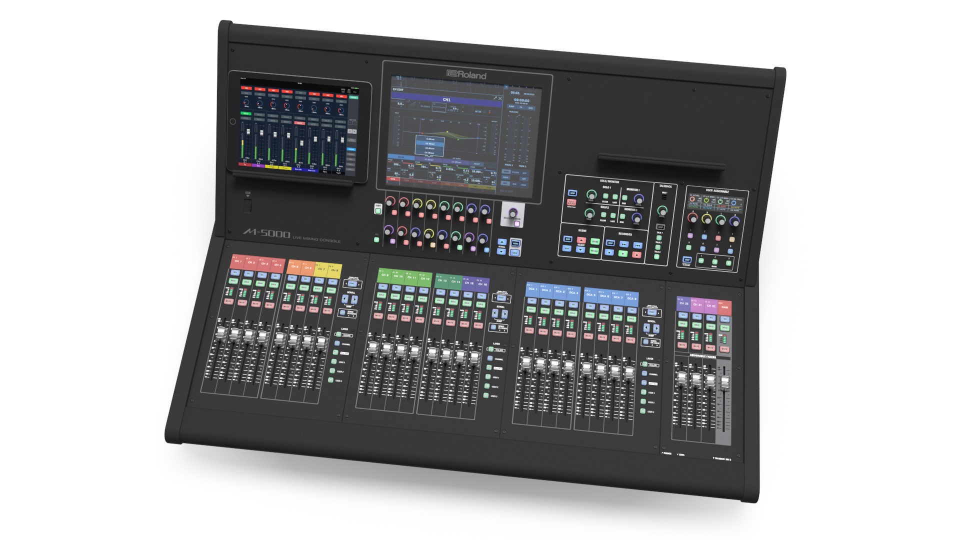 3D Live Mixing Console Roland M-5000 Lights On model