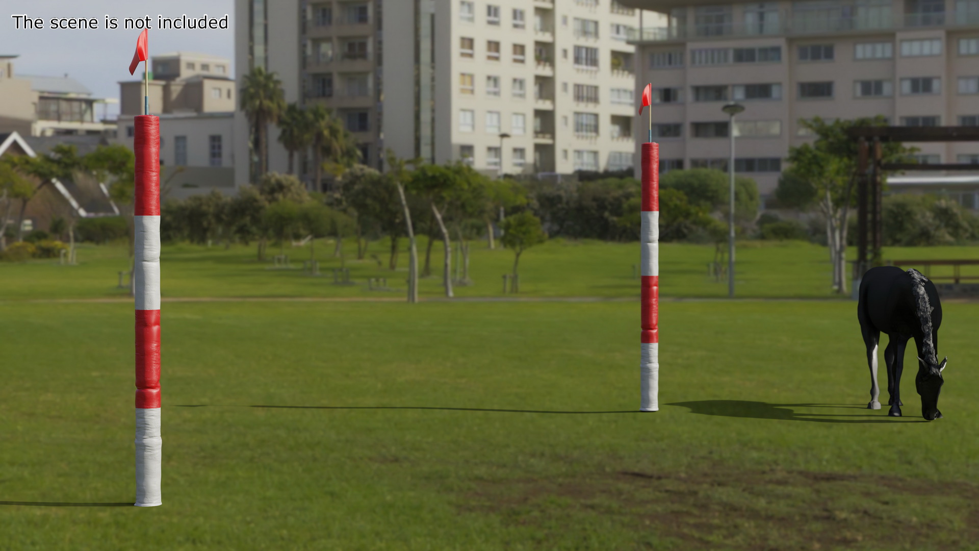 3D Polo Goal Post Red model