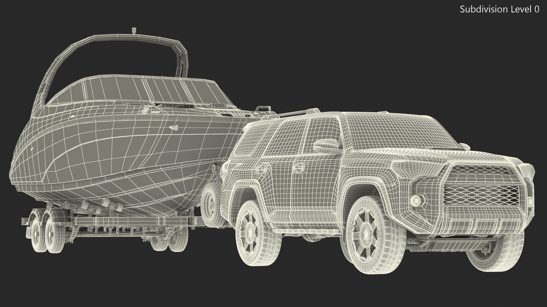Crossover With Boat Trailer 3D