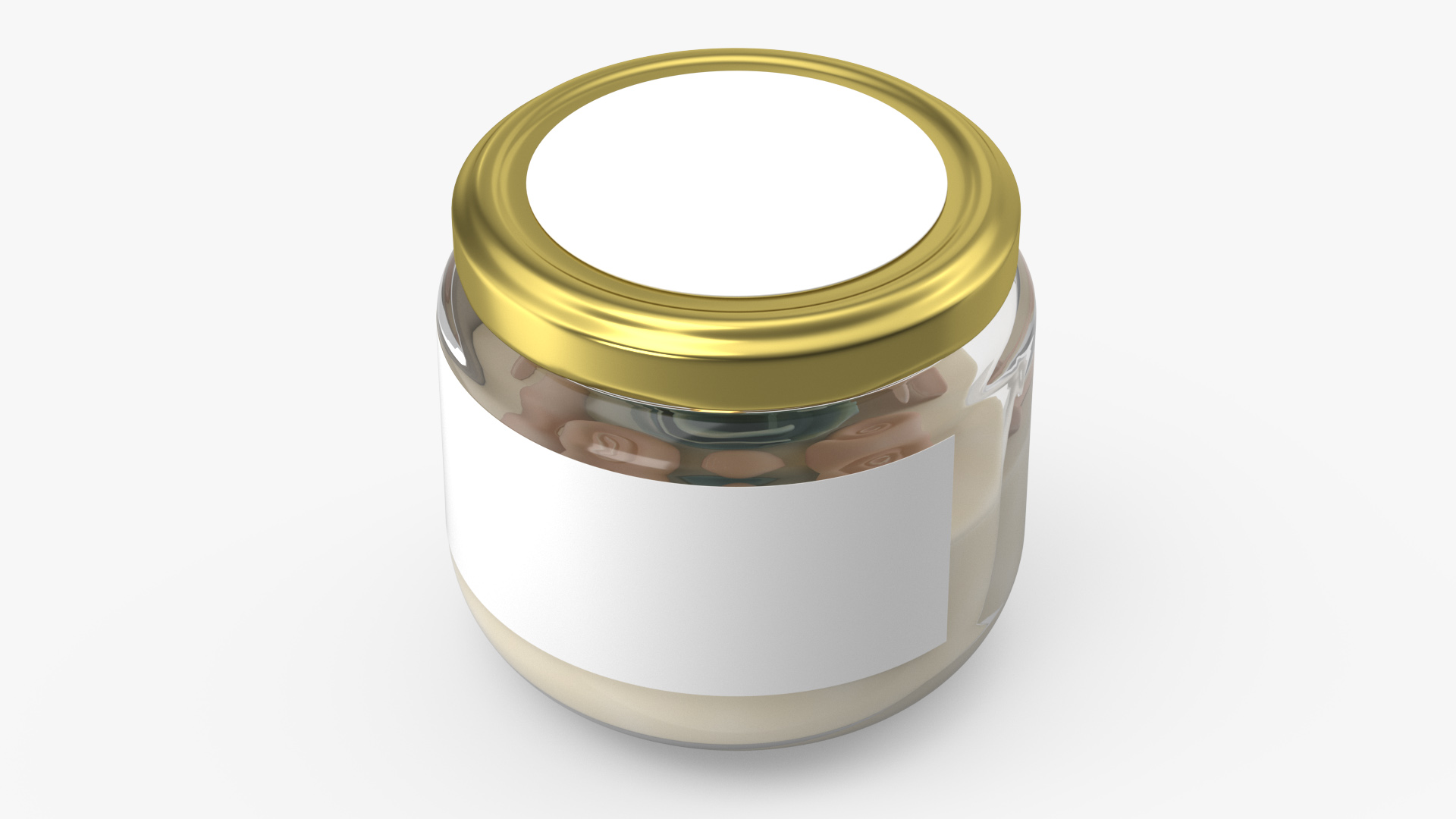 3D Jar Candle Fire Burns