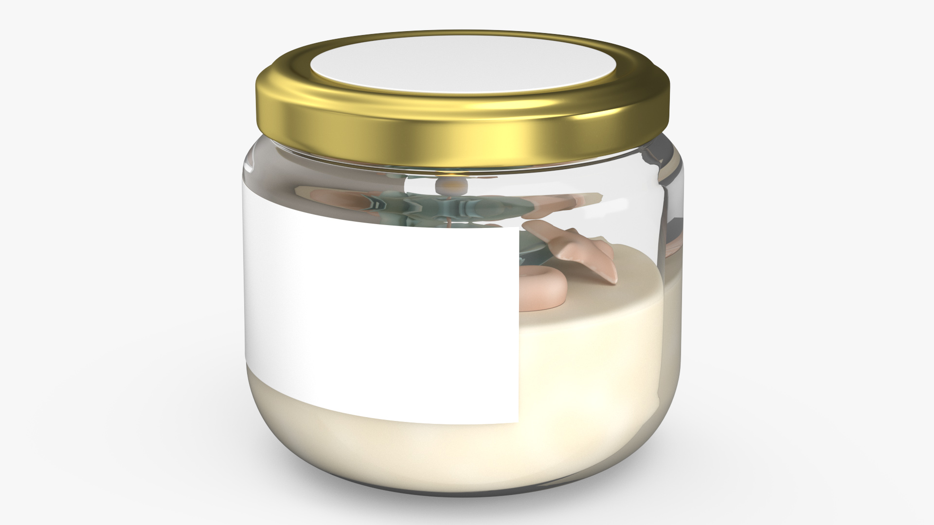 3D Jar Candle Fire Burns