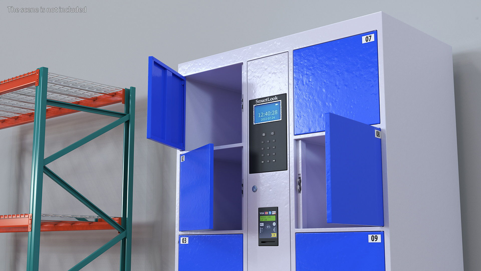 3D model Smart Storage Supermarket Blue