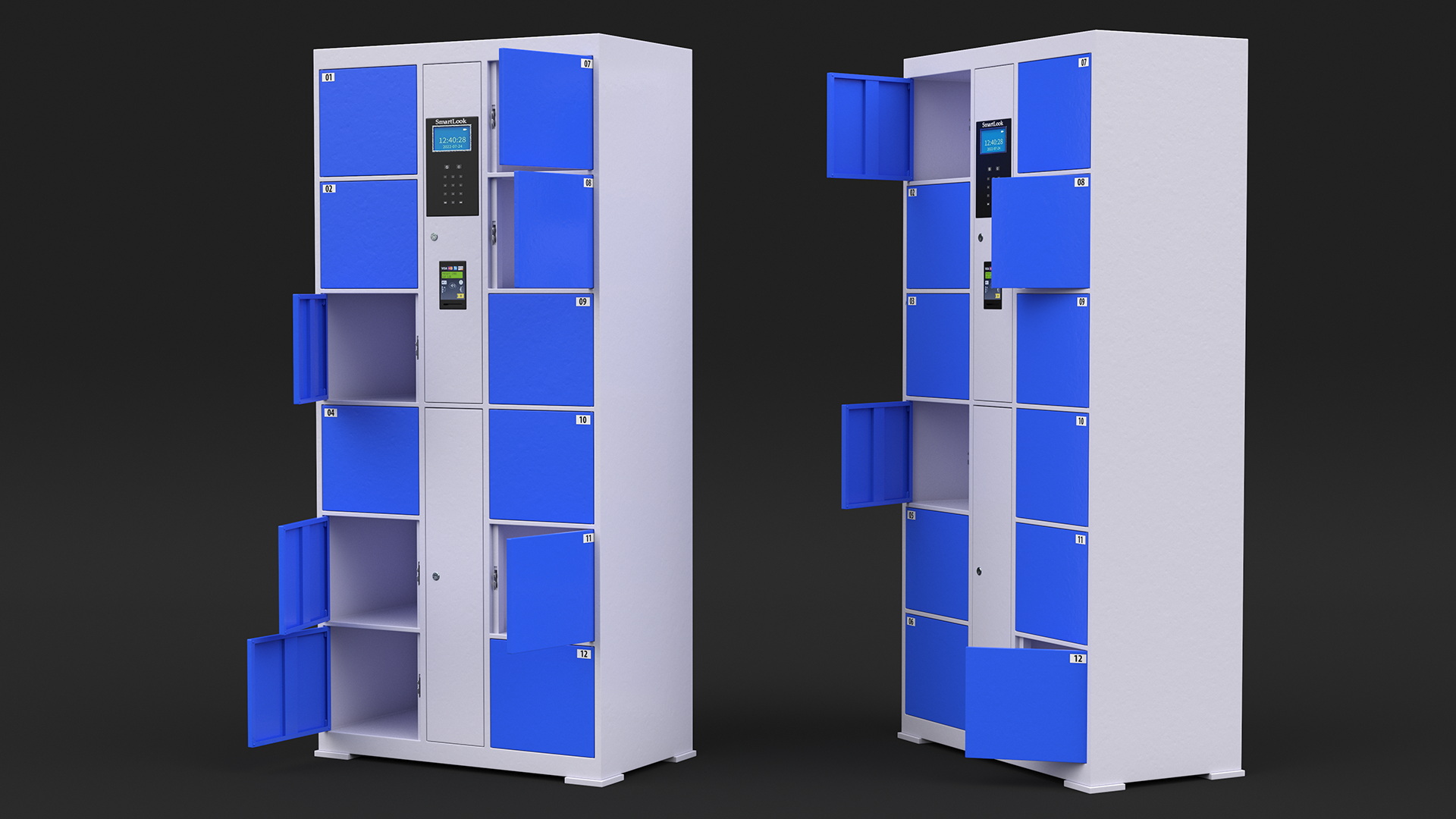 3D model Smart Storage Supermarket Blue