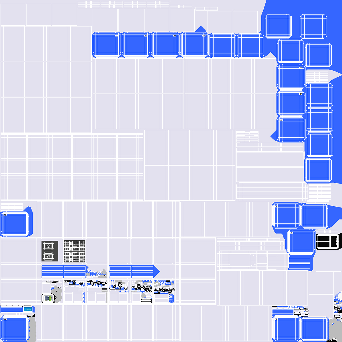 3D model Smart Storage Supermarket Blue