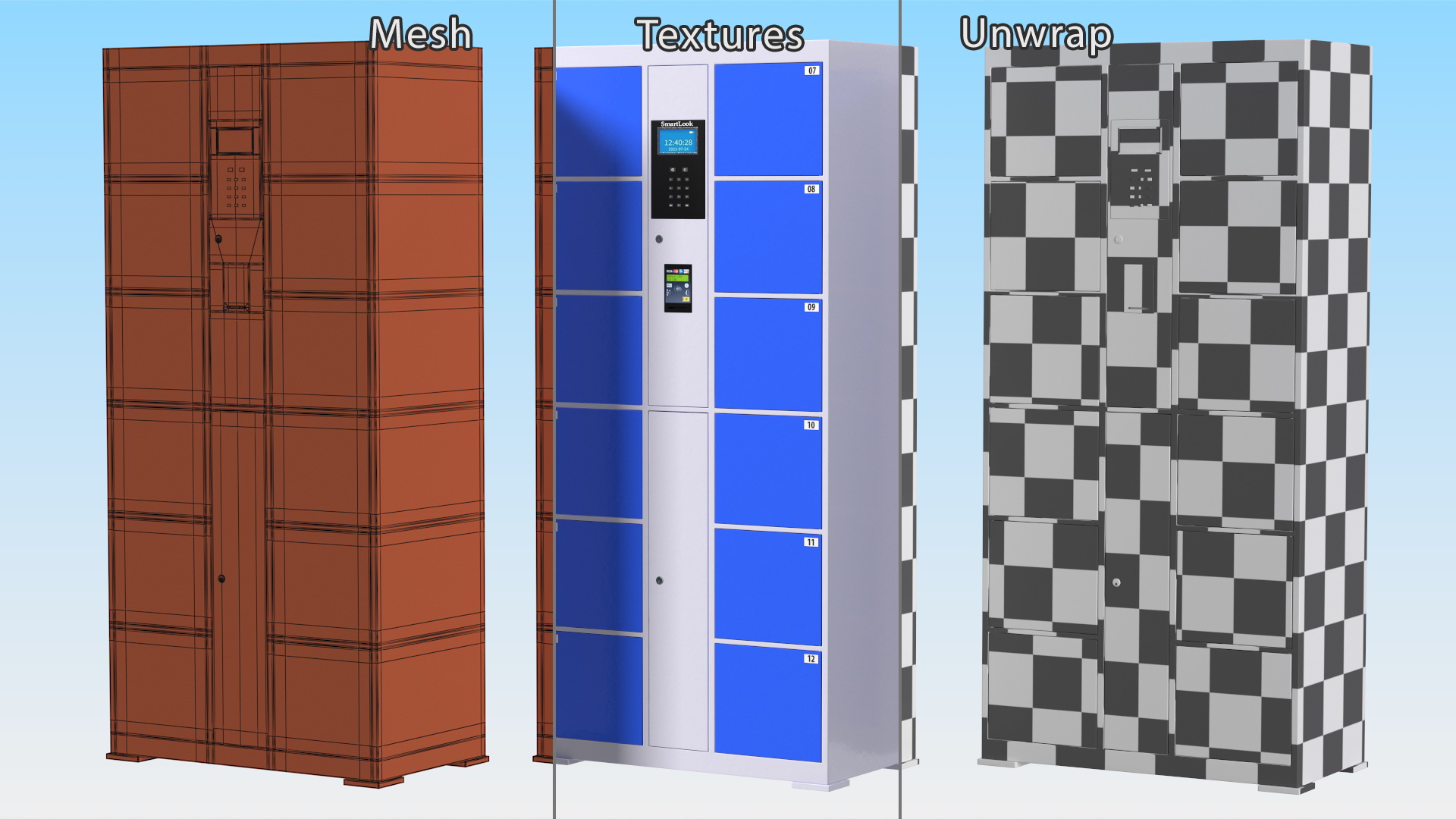 3D model Smart Storage Supermarket Blue